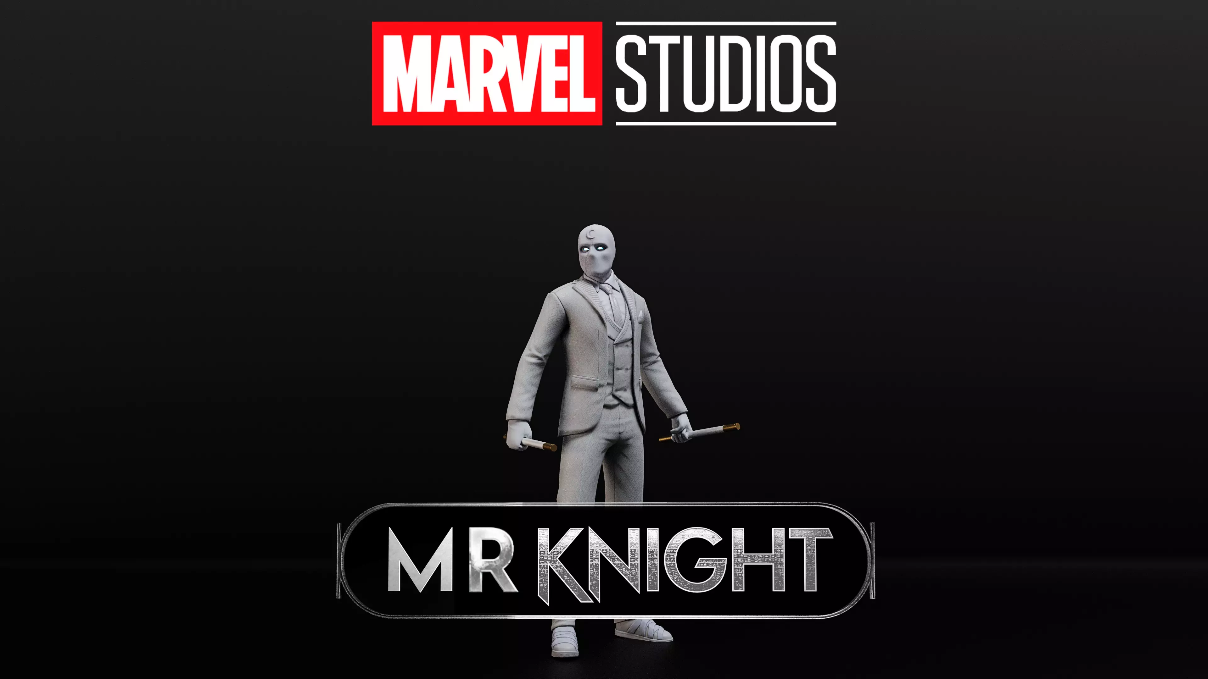 Mr Knight Low-poly 3D model_0