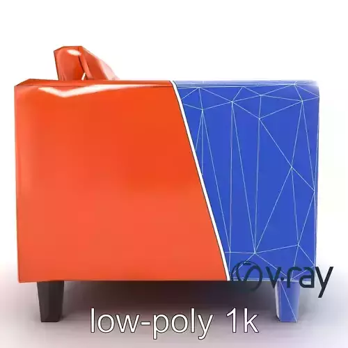 Brown Leather Armchair Interior model pack