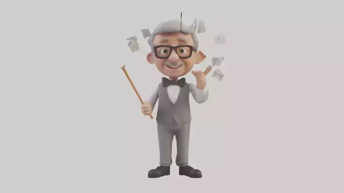 Cartoon Music Teacher model