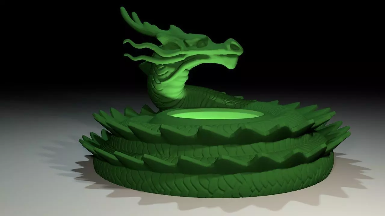 Dragon candle holder 3D print model