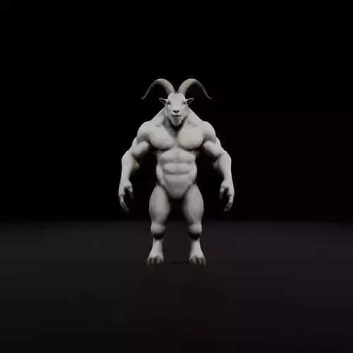 Anthropomorphic Rig-Ready Goat - Low Poly Asset Low-poly 3D model