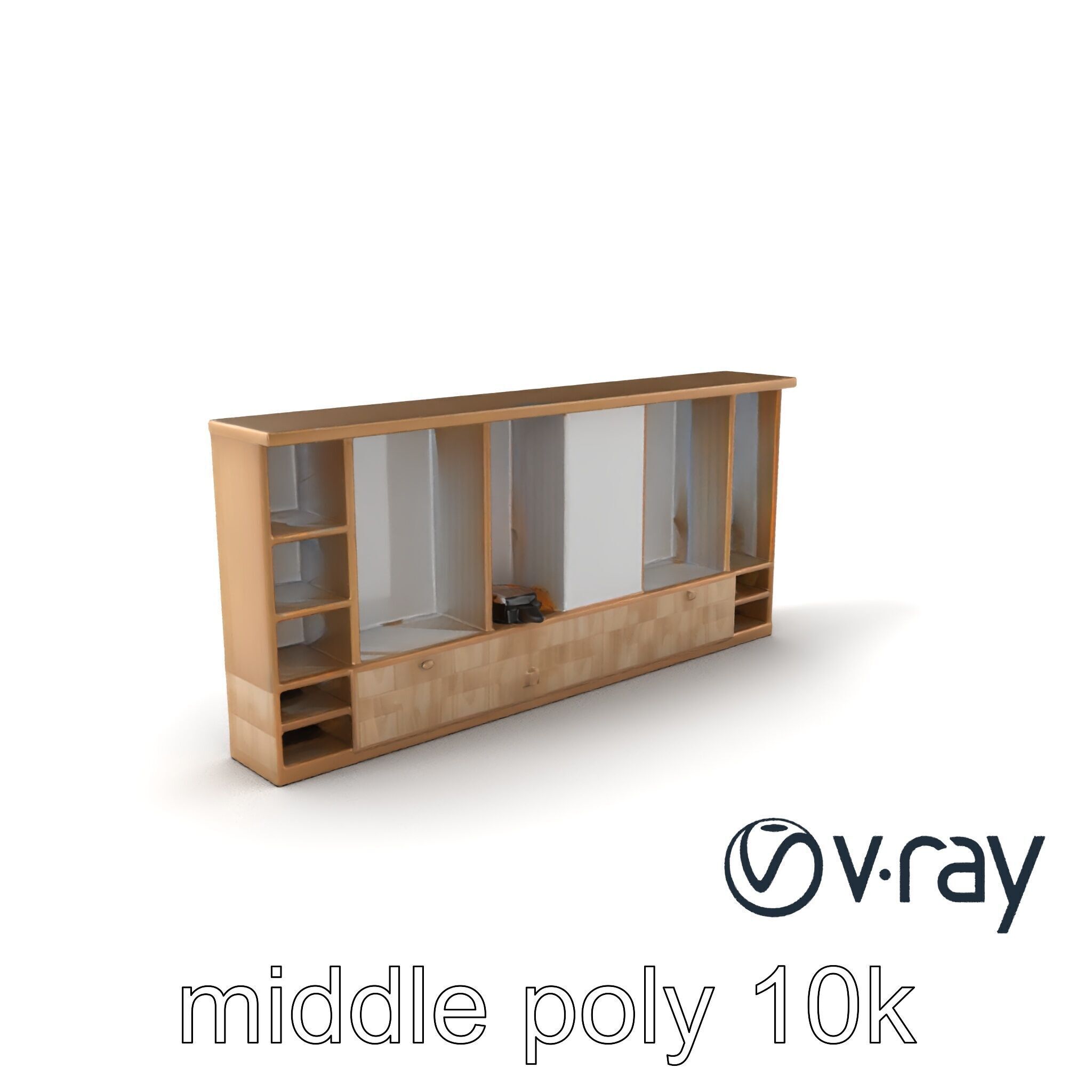 Spacious Built-In Wardrobe Interior model pack Low-poly 3D model_9