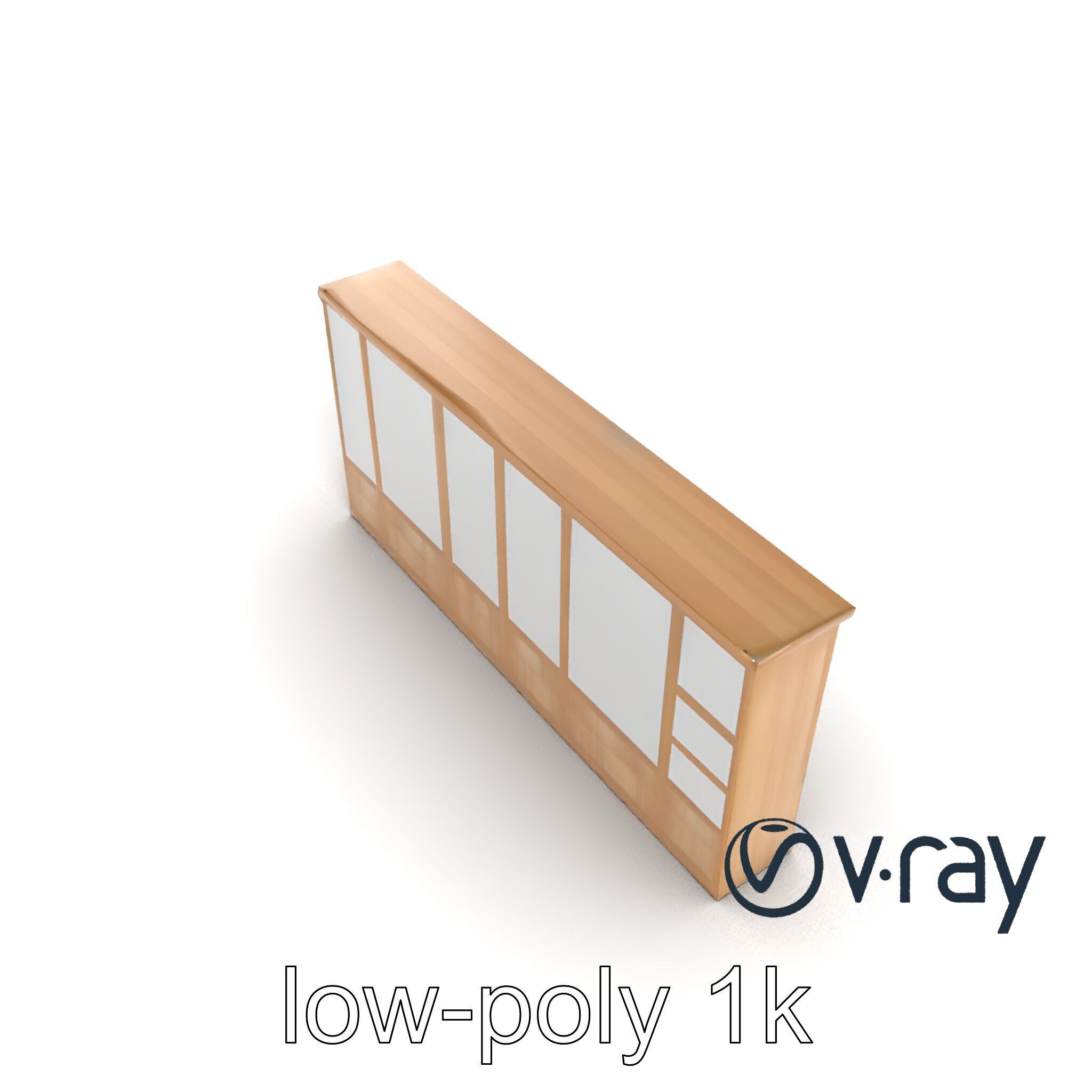 Spacious Built-In Wardrobe Interior model pack Low-poly 3D model_32