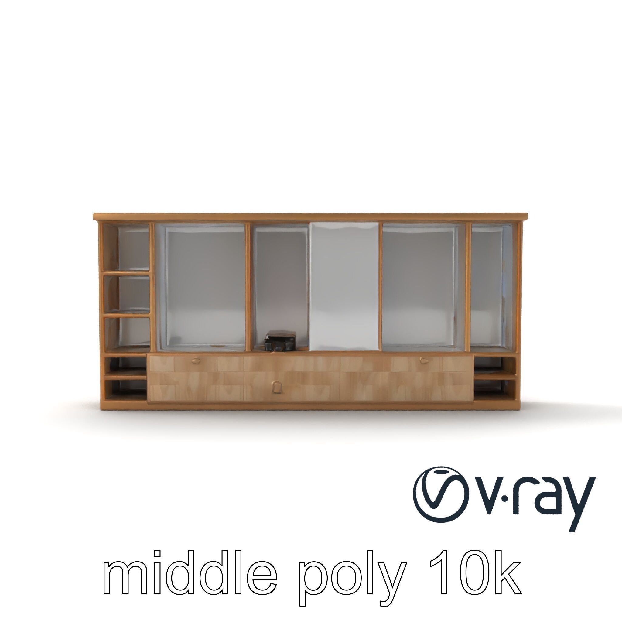 Spacious Built-In Wardrobe Interior model pack Low-poly 3D model_27