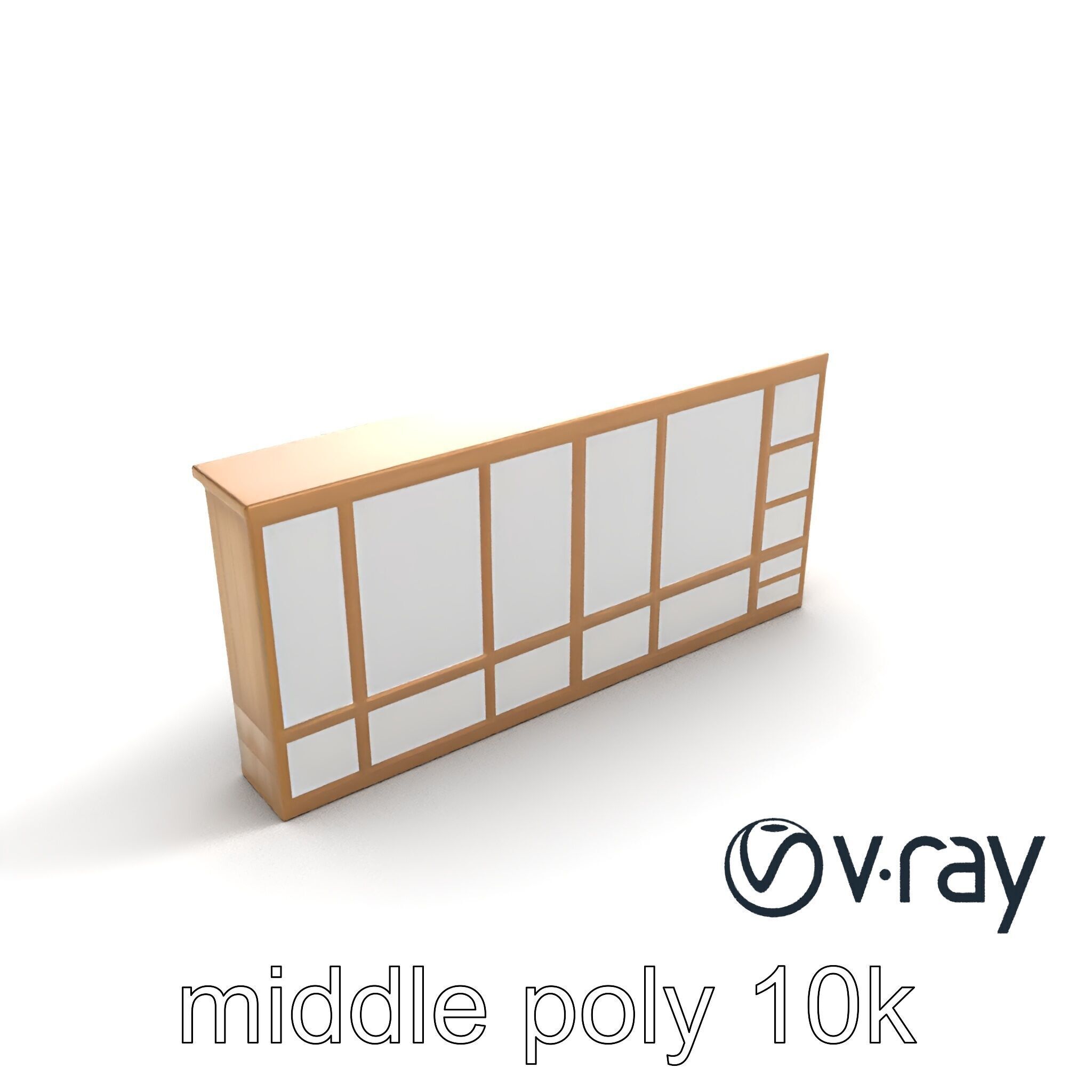 Spacious Built-In Wardrobe Interior model pack Low-poly 3D model_12