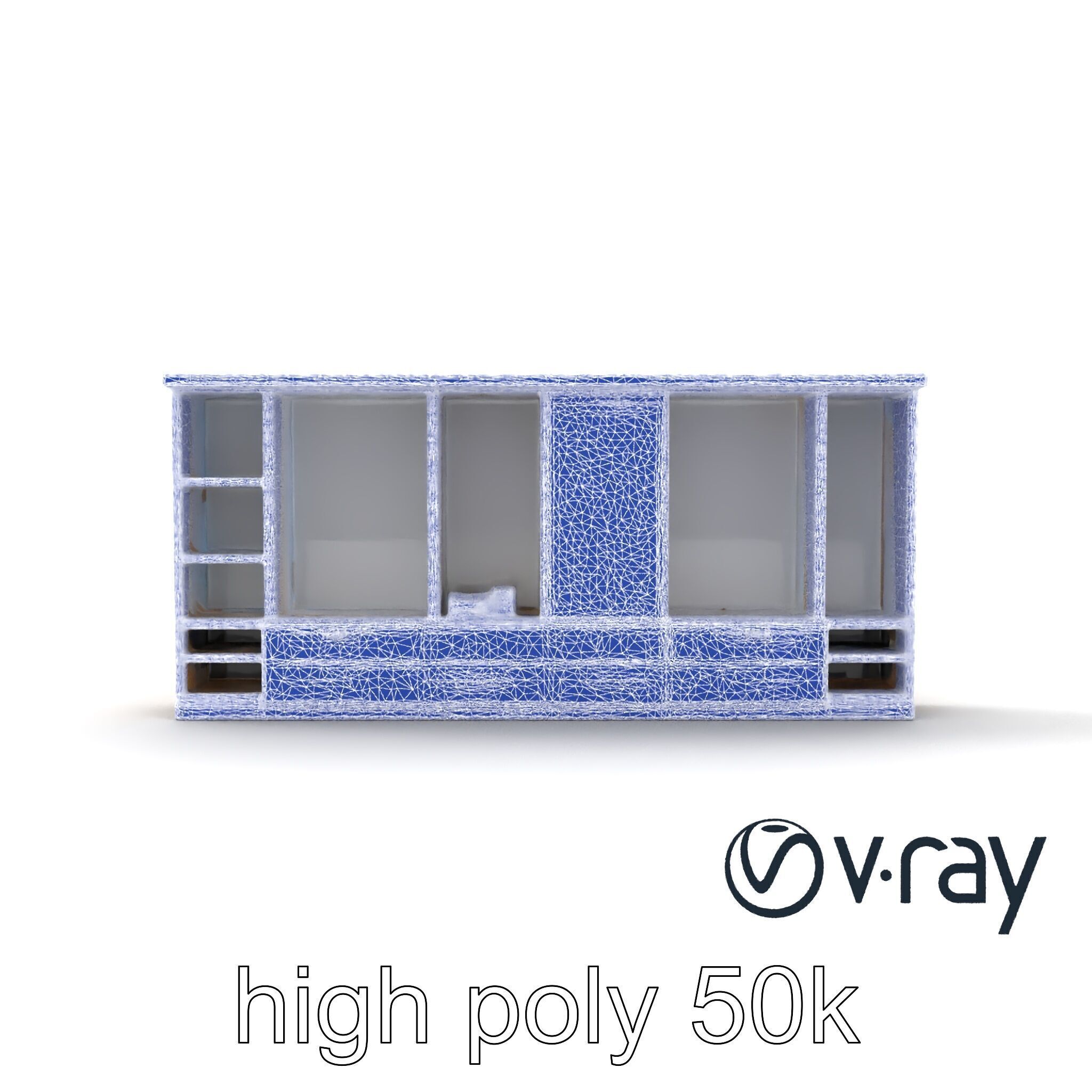 Spacious Built-In Wardrobe Interior model pack Low-poly 3D model_30