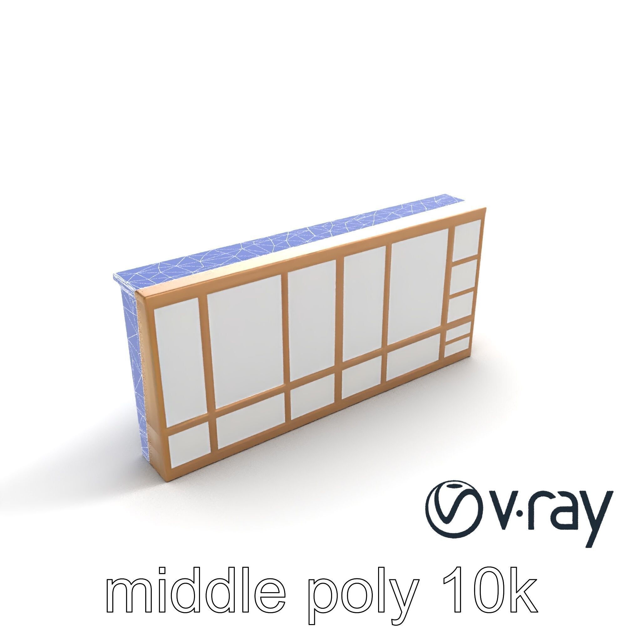 Spacious Built-In Wardrobe Interior model pack Low-poly 3D model_33
