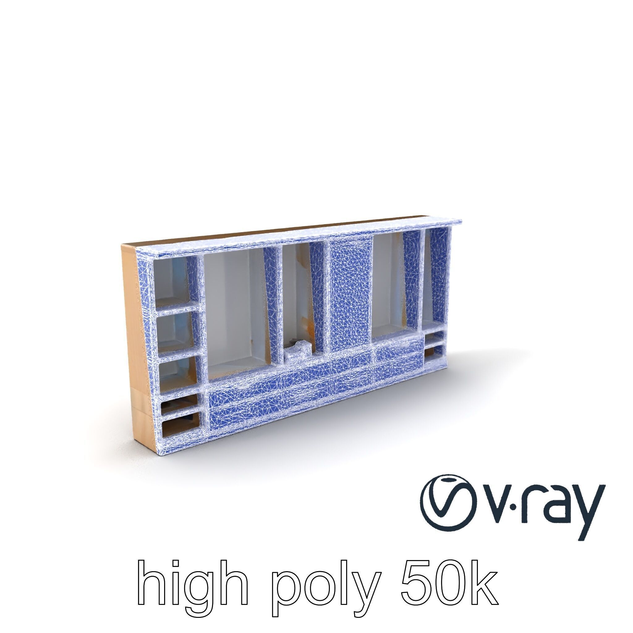 Spacious Built-In Wardrobe Interior model pack Low-poly 3D model_23
