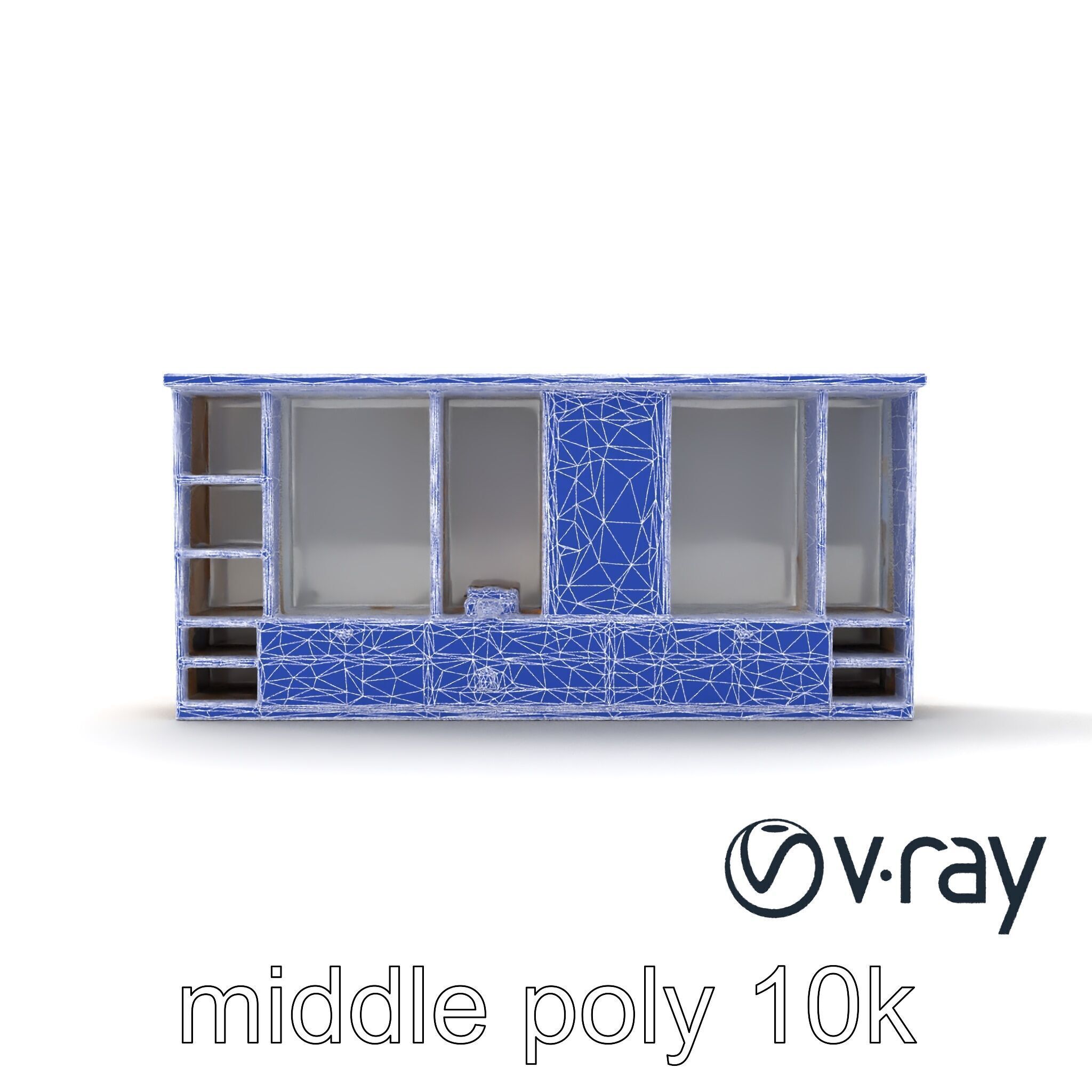 Spacious Built-In Wardrobe Interior model pack Low-poly 3D model_25
