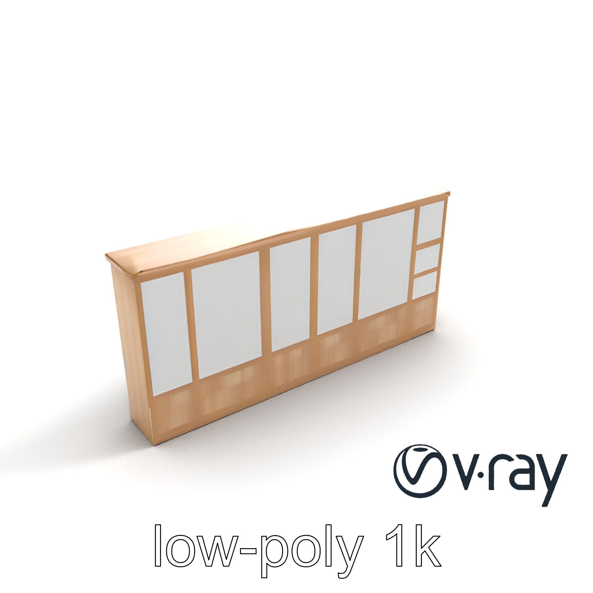 Spacious Built-In Wardrobe Interior model pack Low-poly 3D model_13