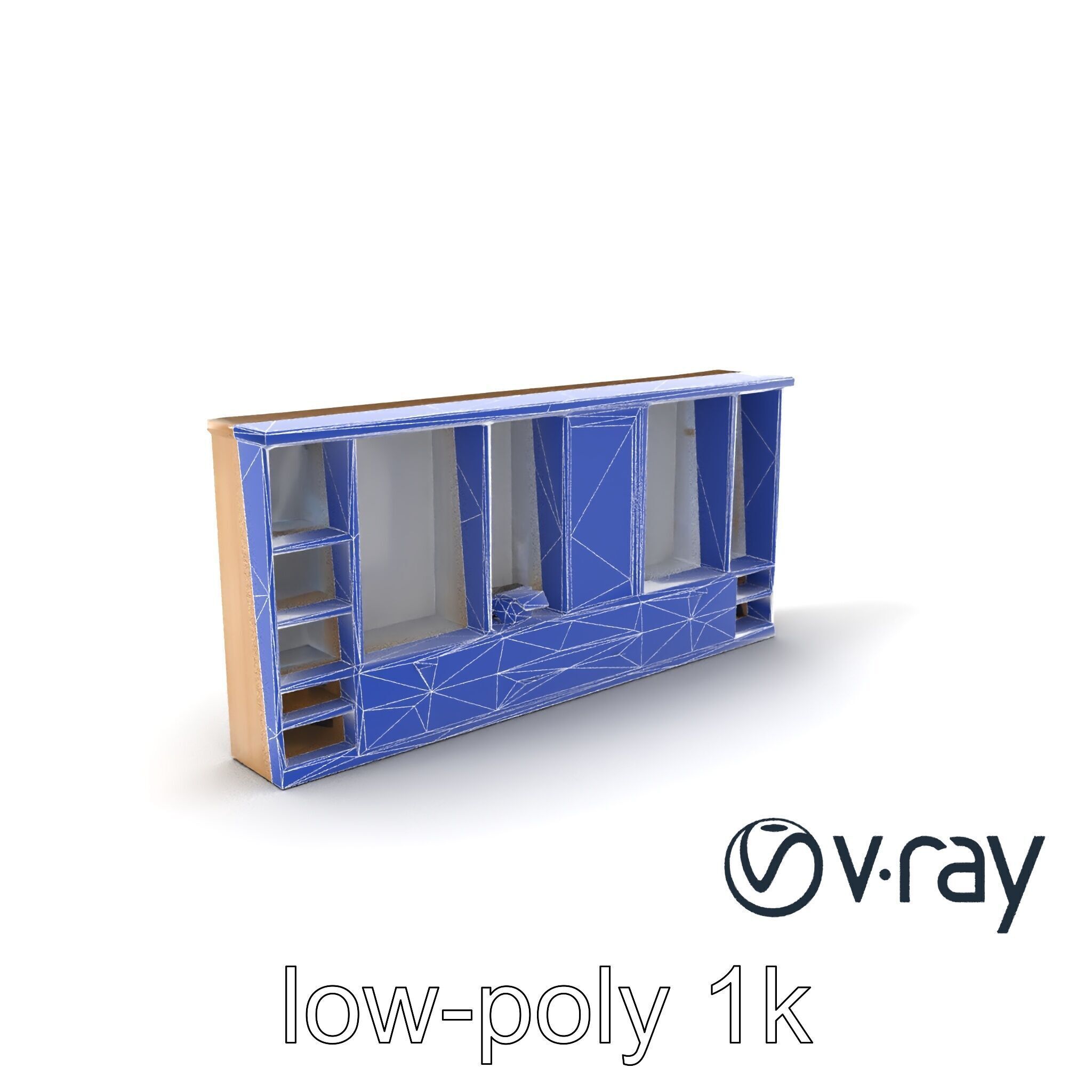 Spacious Built-In Wardrobe Interior model pack Low-poly 3D model_35