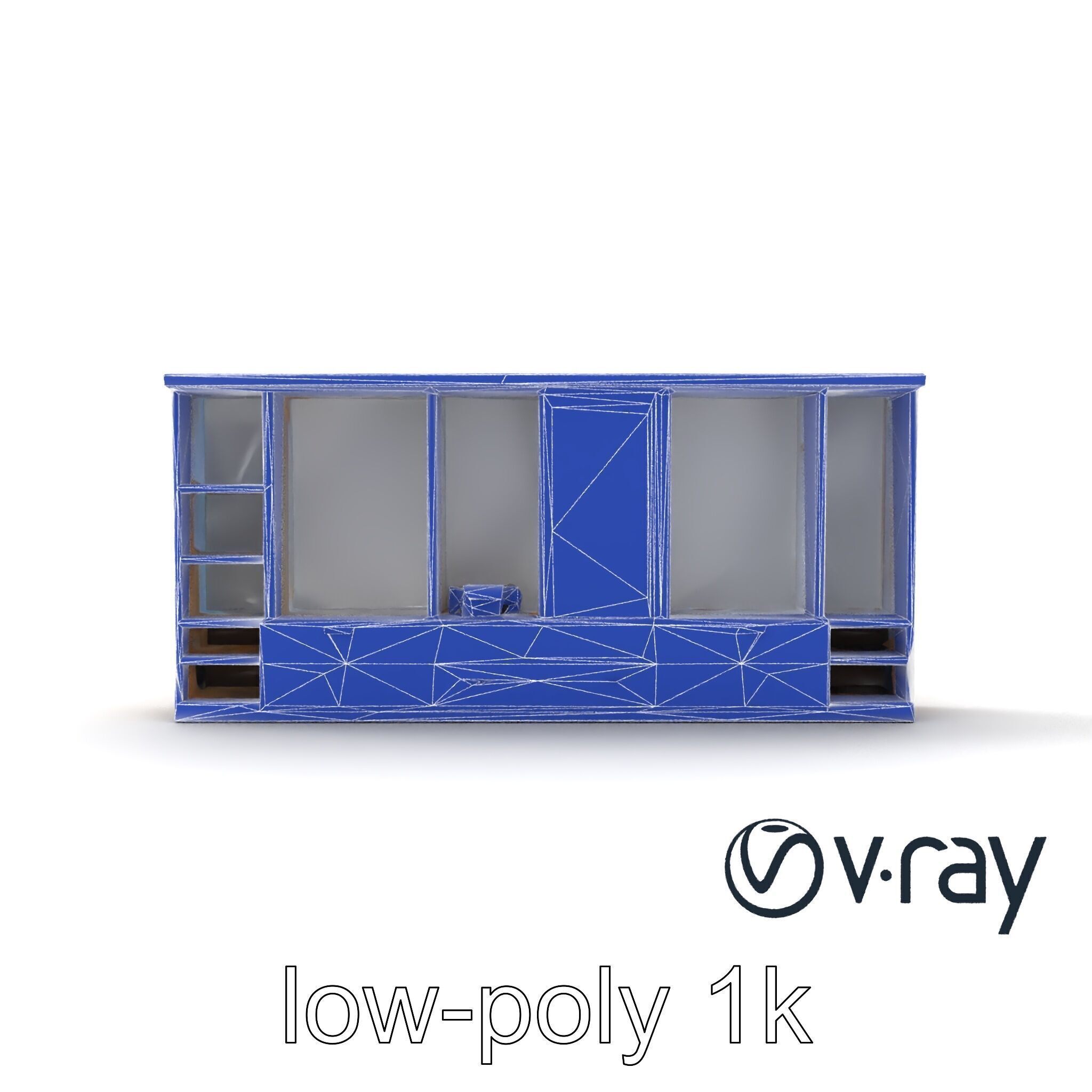 Spacious Built-In Wardrobe Interior model pack Low-poly 3D model_22