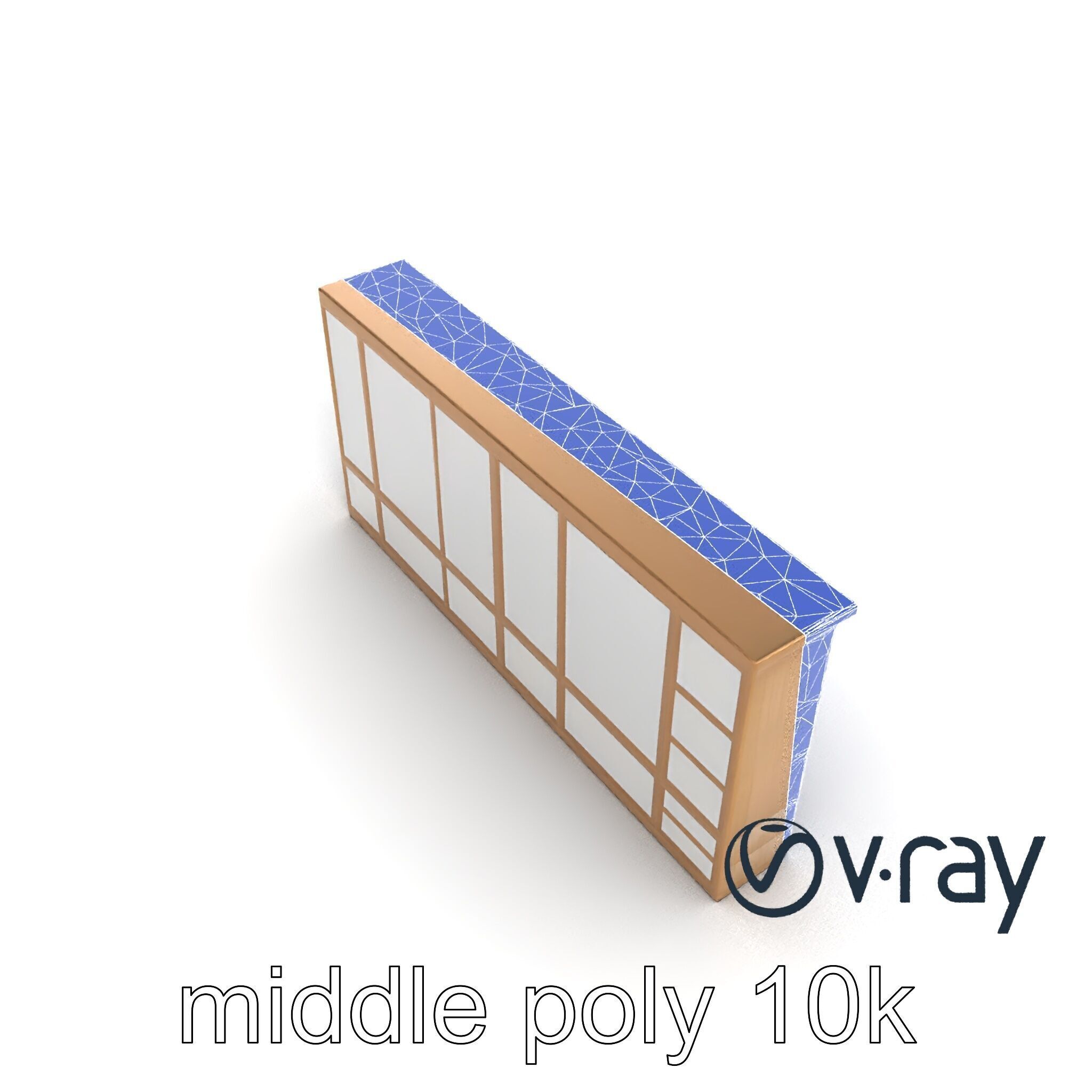 Spacious Built-In Wardrobe Interior model pack Low-poly 3D model_21