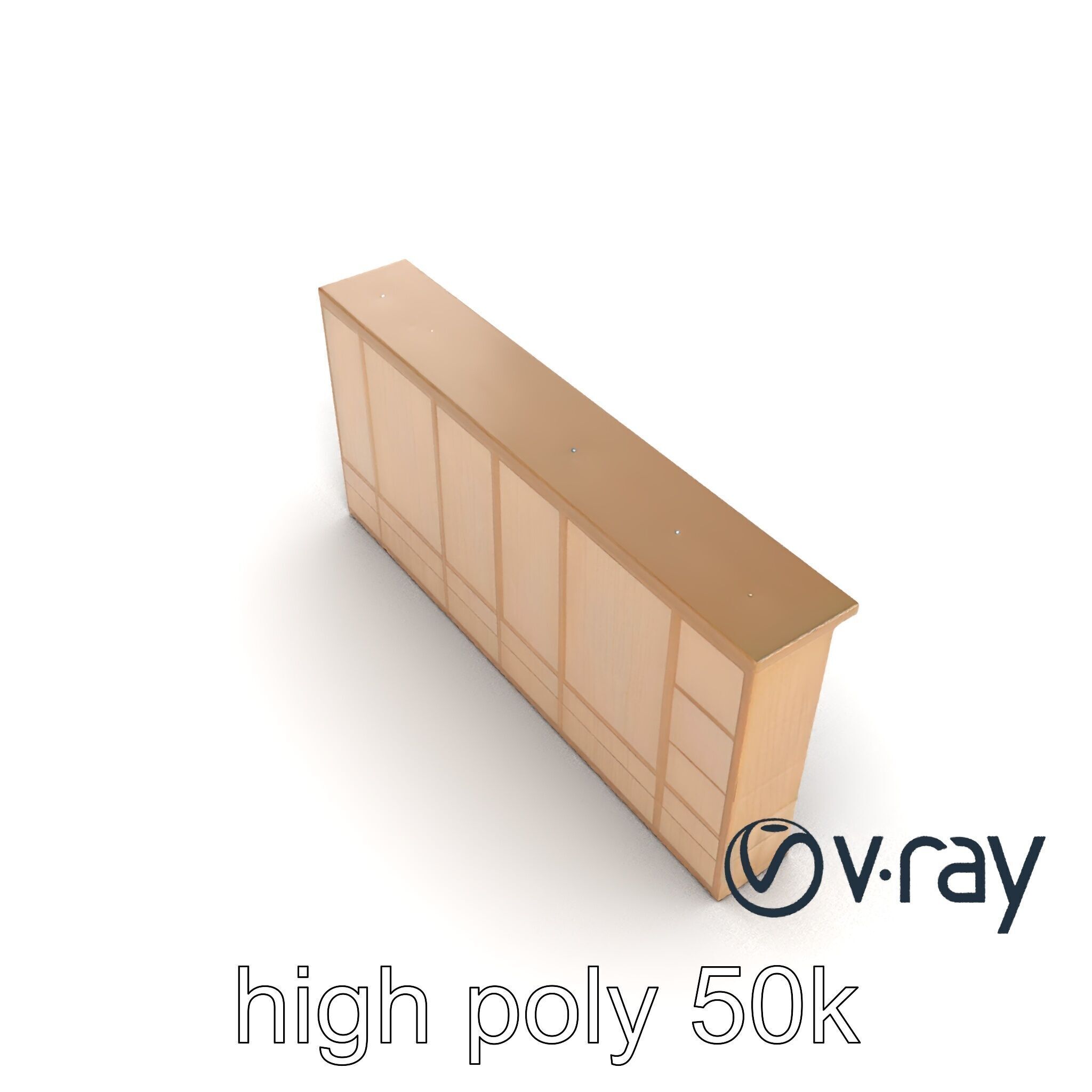Spacious Built-In Wardrobe Interior model pack Low-poly 3D model_17
