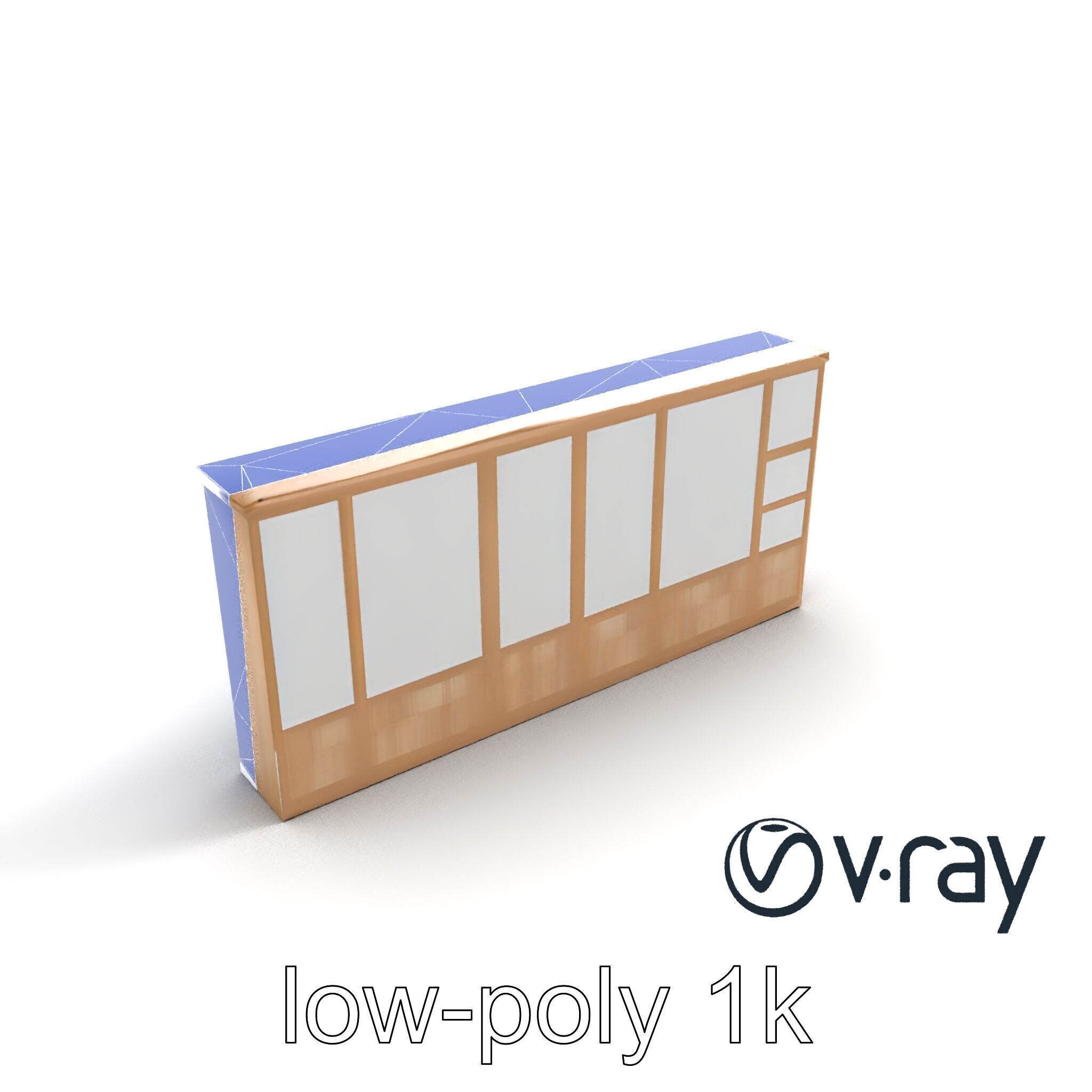 Spacious Built-In Wardrobe Interior model pack Low-poly 3D model_15