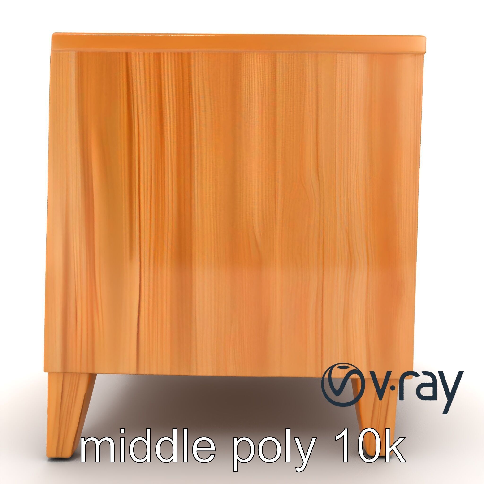 Modern Bedside Table with Drawers model pack Low-poly 3D model_19