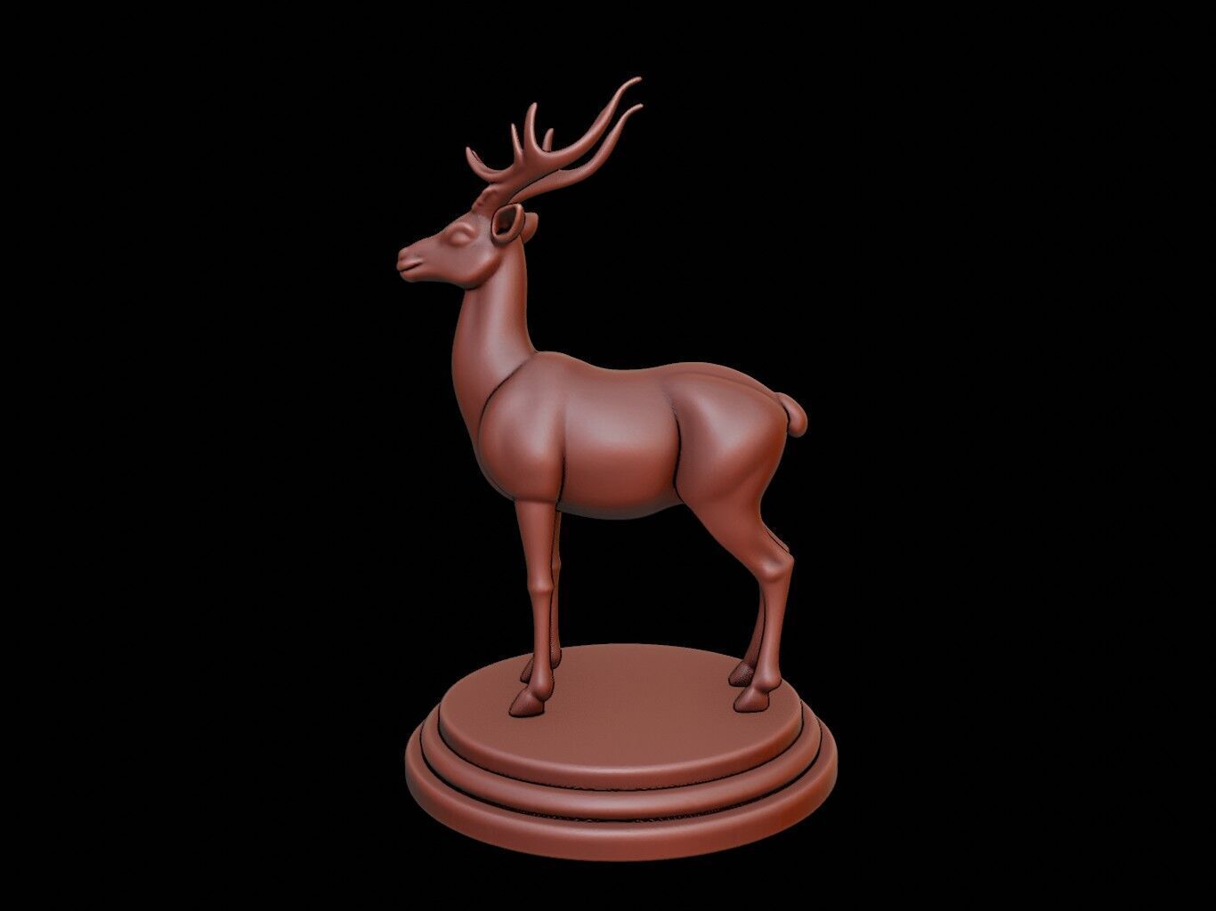 Antelope Animal Figure Printable 3D print model_2