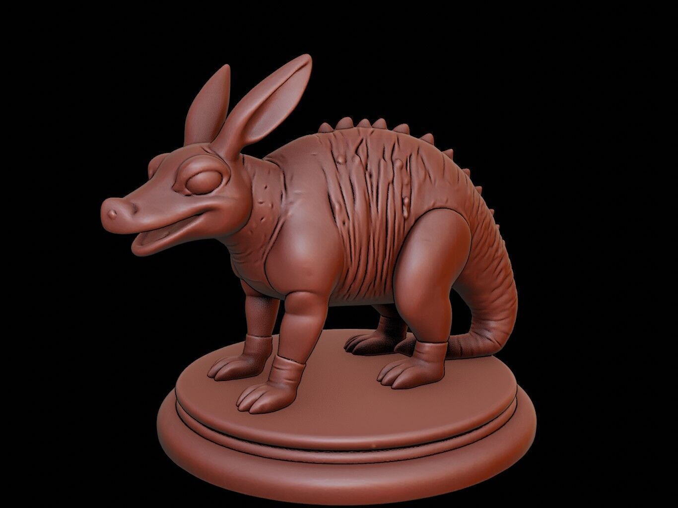 Armadillo Animal Figure Printable 3D print model_2
