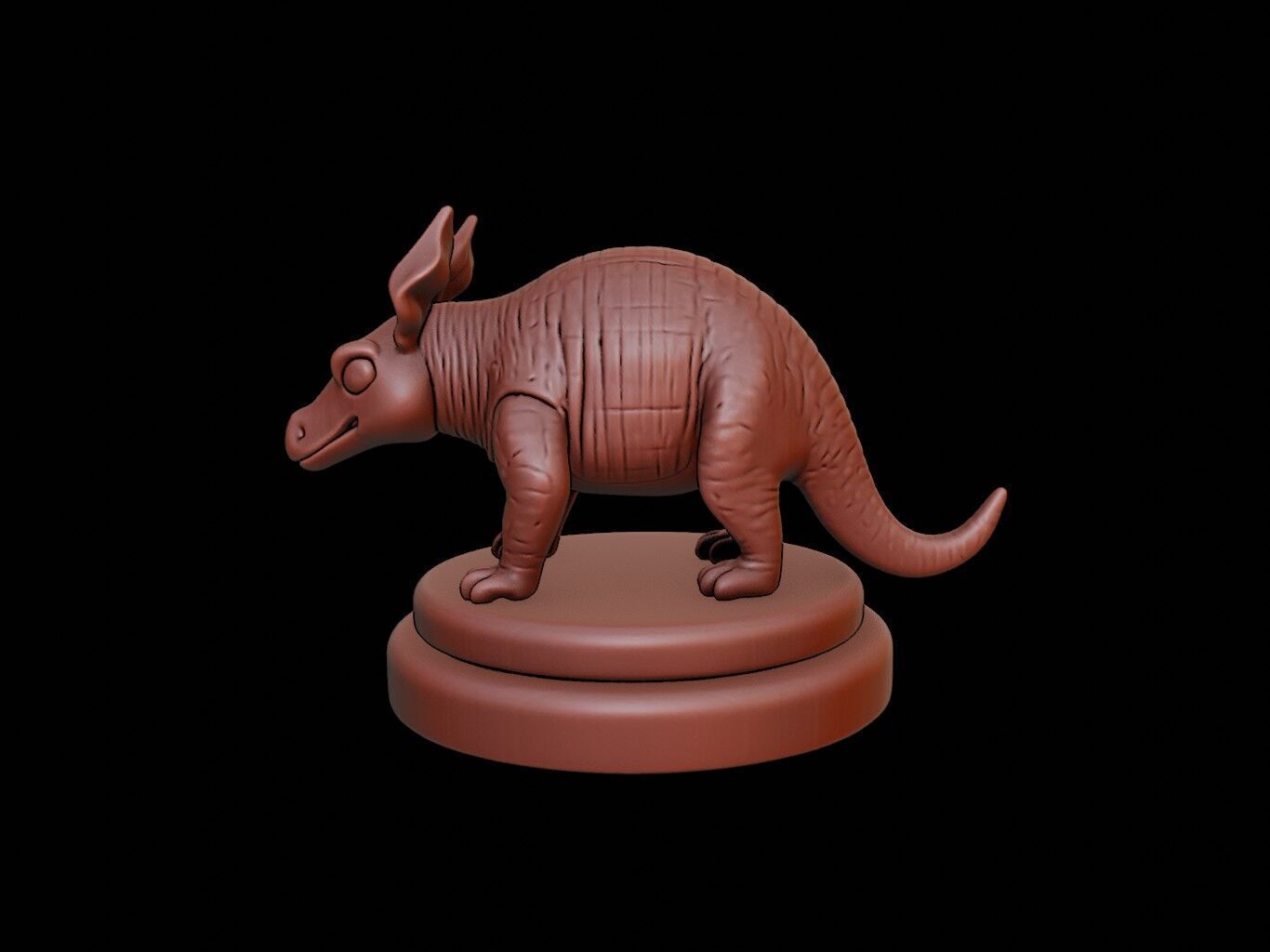 Armadillo Animal Figure Printable 3D print model_2