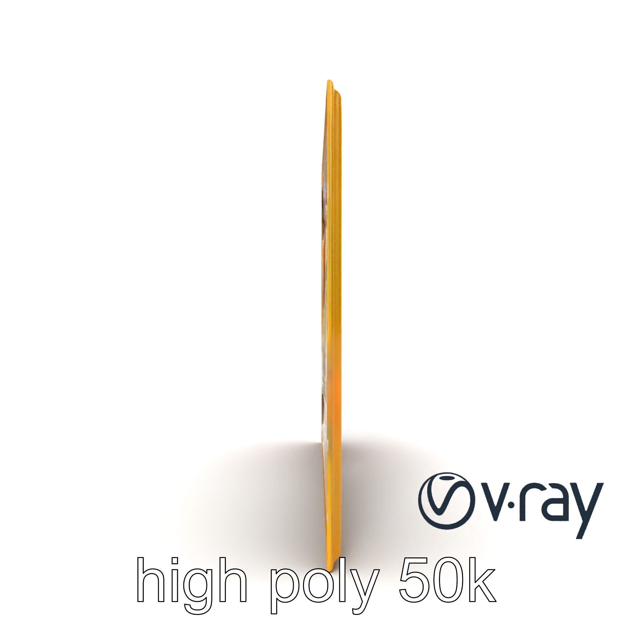 Abstract Art Gold Frame Painting model pack Low-poly 3D model_18