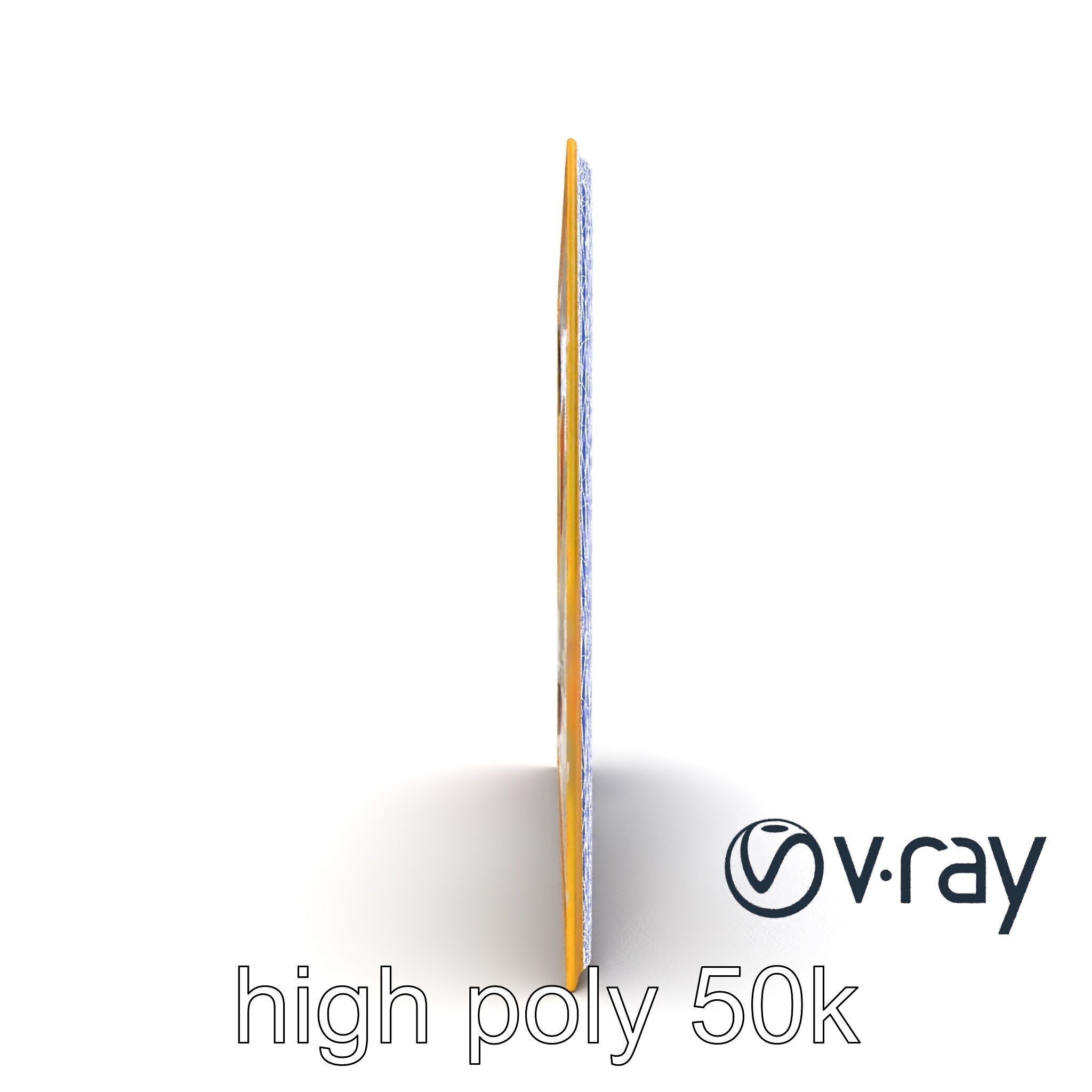 Abstract Art Gold Frame Painting model pack Low-poly 3D model_35