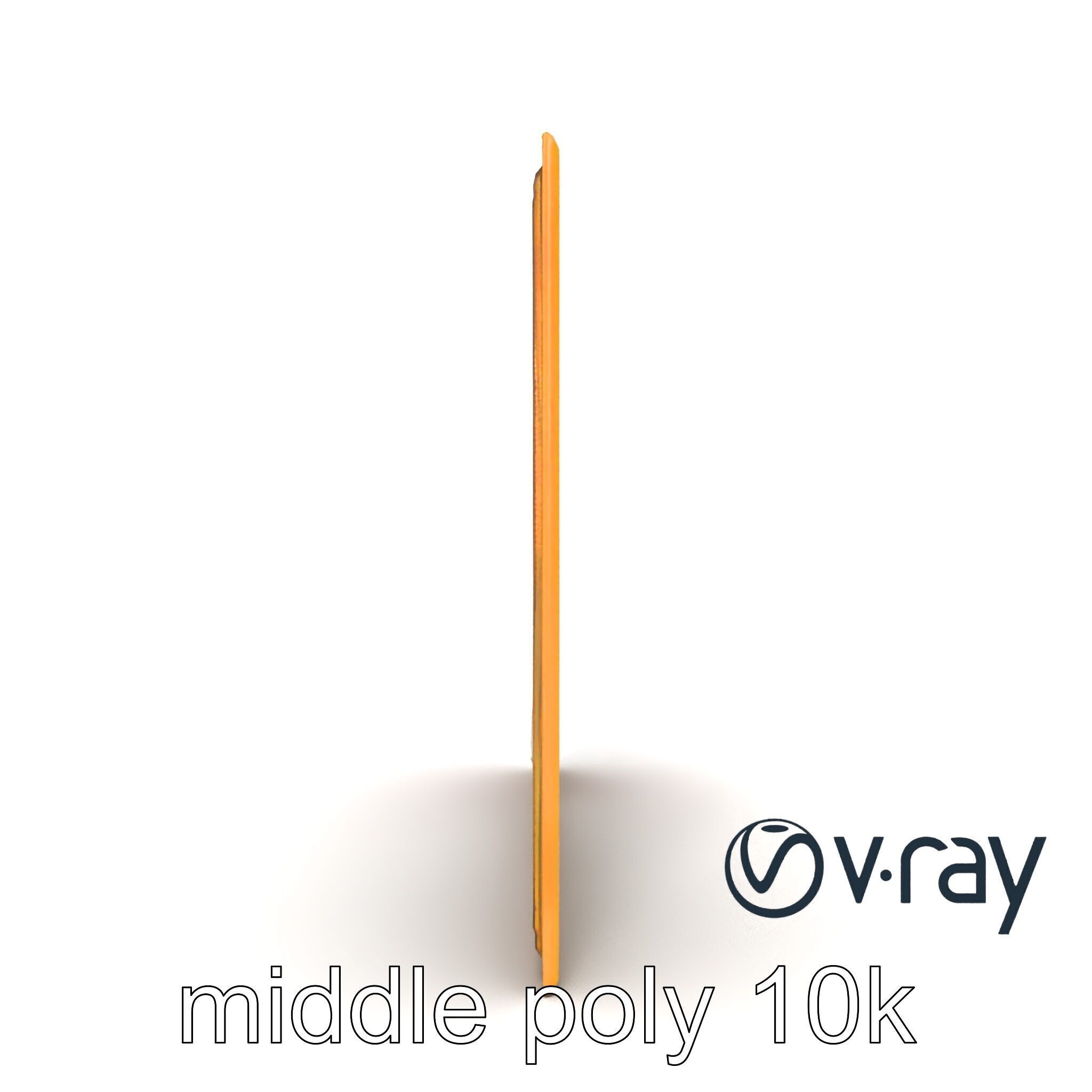 Abstract Art Gold Frame Painting model pack Low-poly 3D model_16