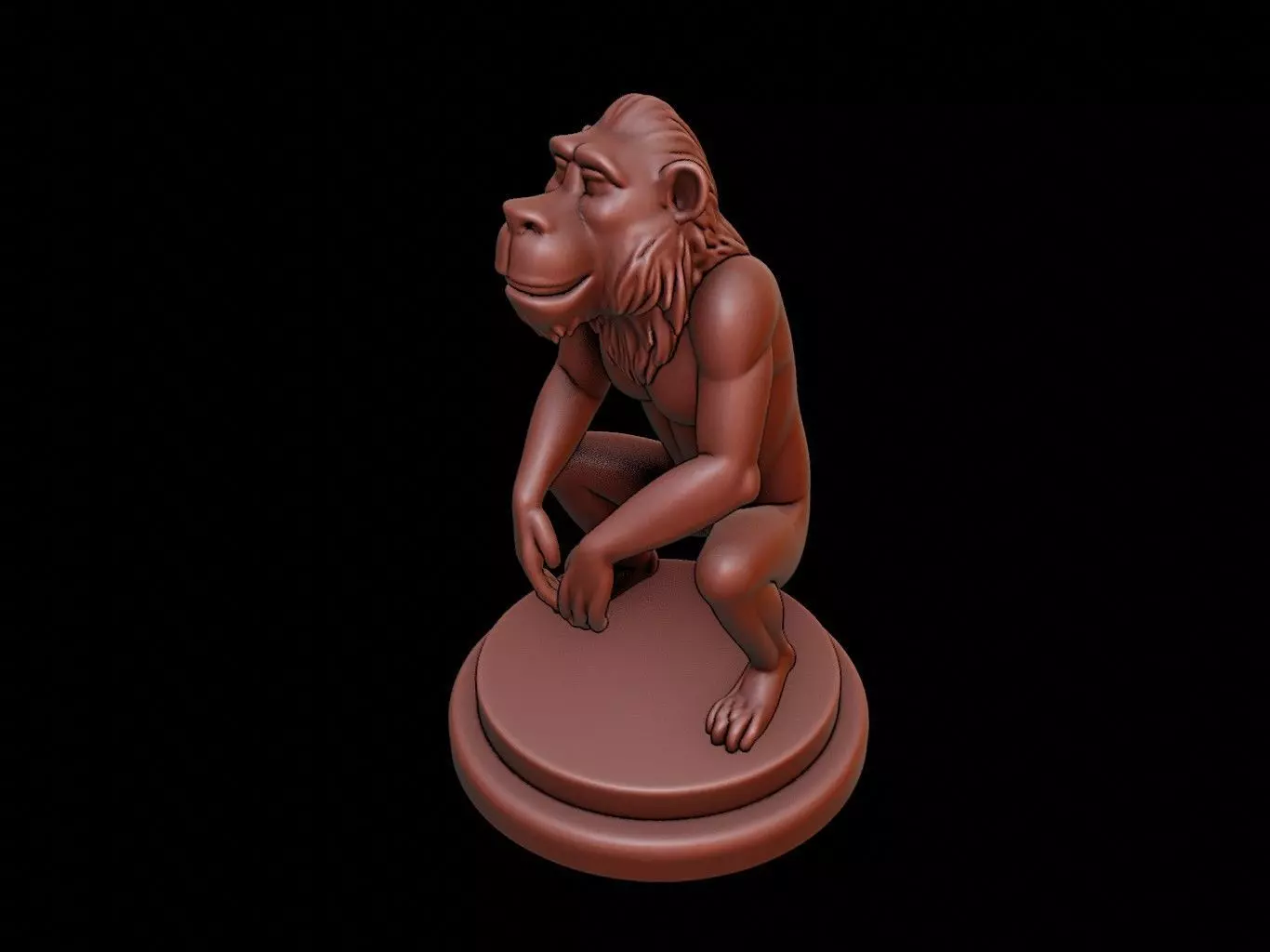 Baboon Animal Figure Printable 3D print model
