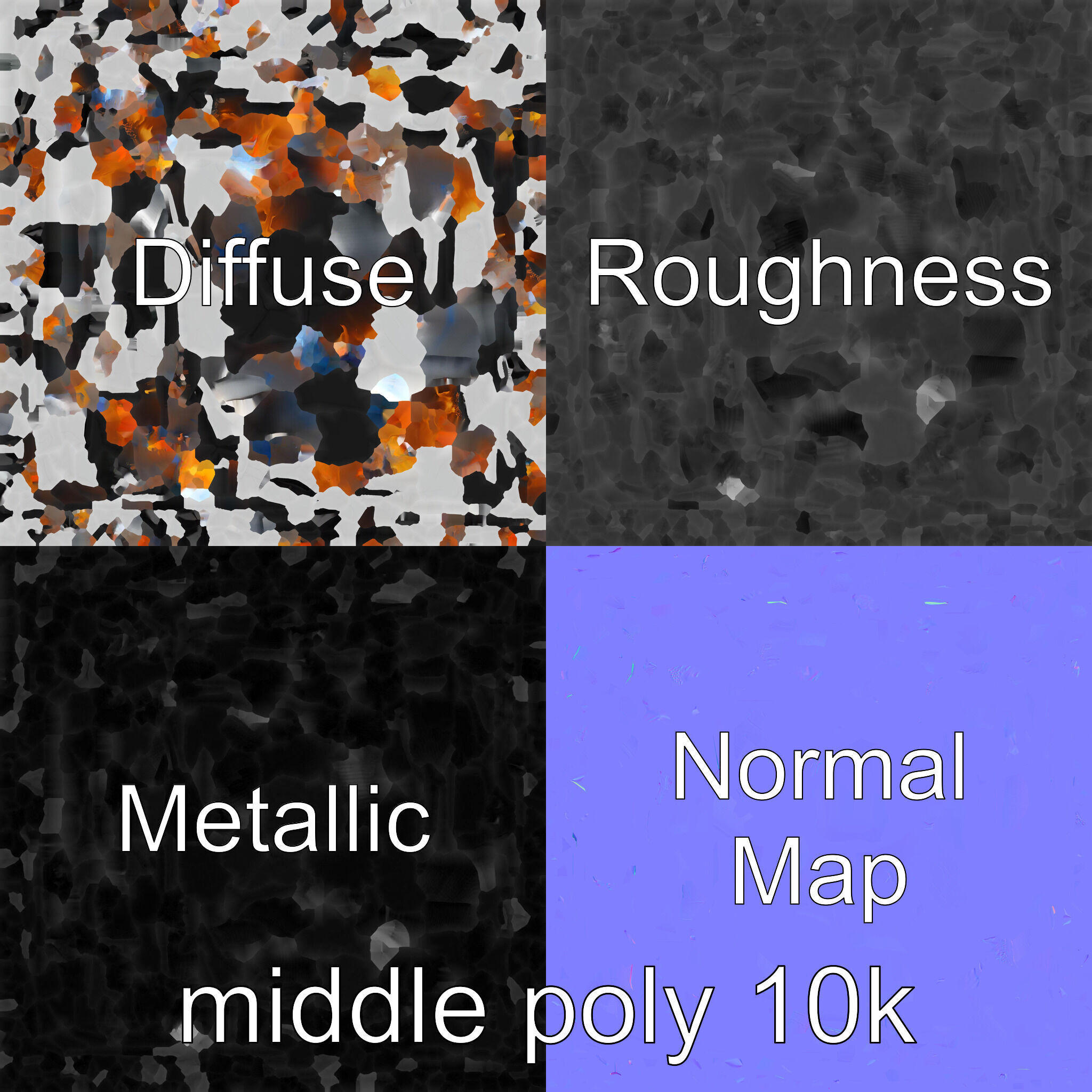 Modern Electric Fireplace with Portal model pack Low-poly 3D model_4