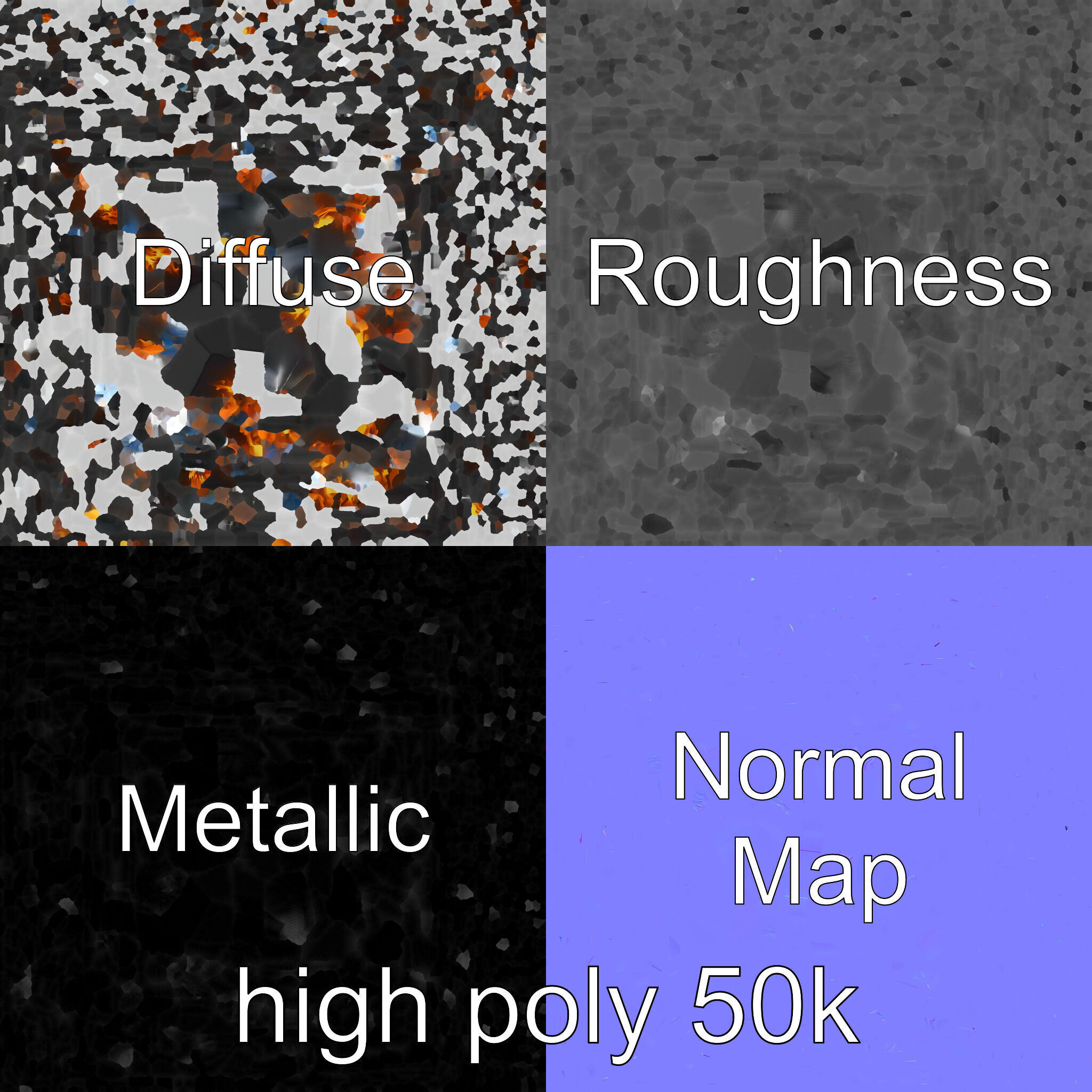 Modern Electric Fireplace with Portal model pack Low-poly 3D model_5