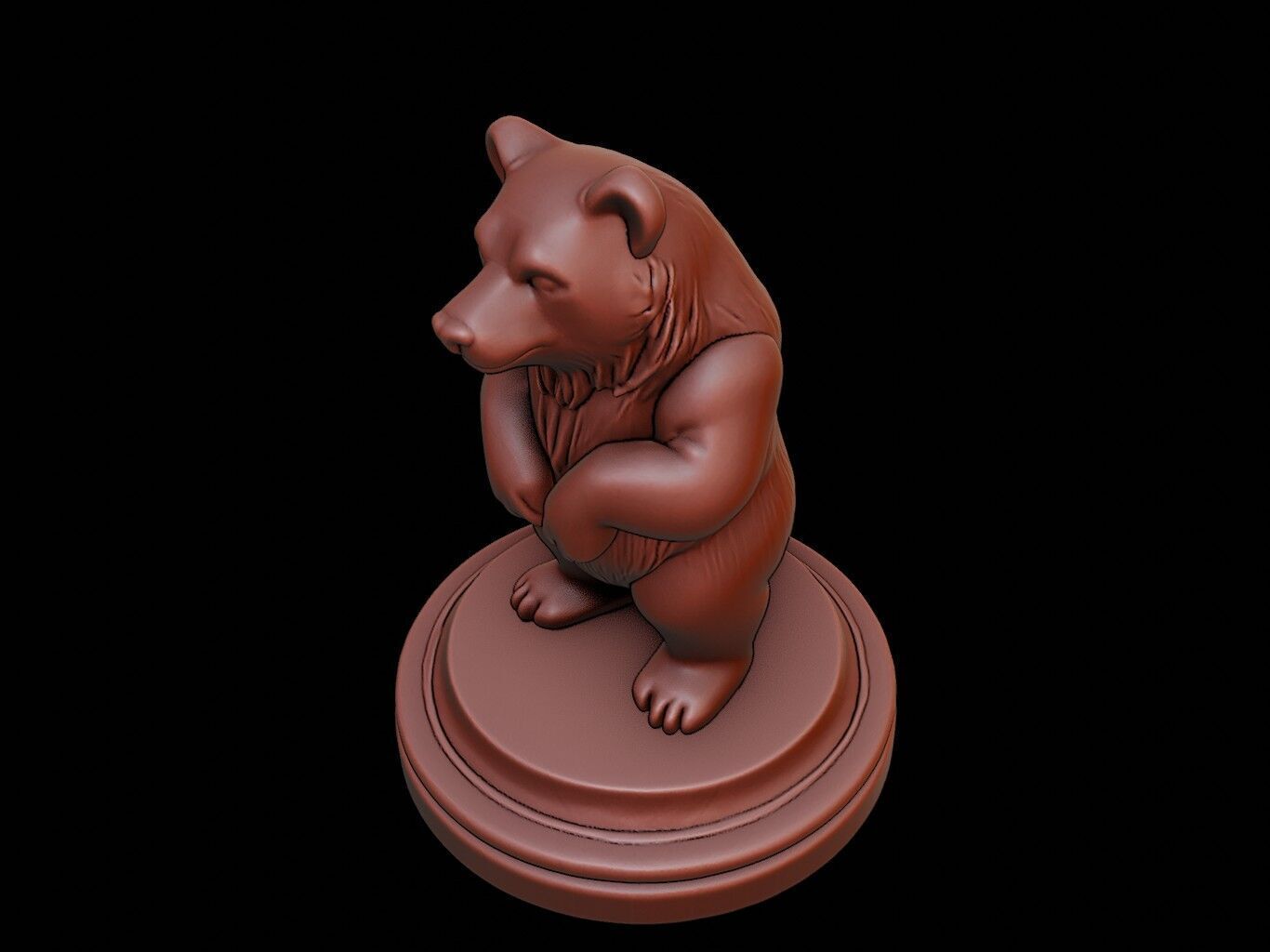 Bear Animal Figure Printable 3D print model_1