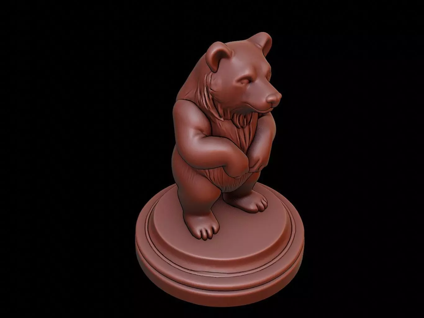 Bear Animal Figure Printable 3D print model_0