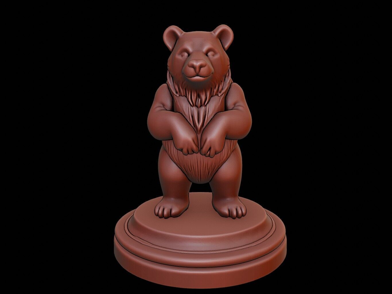 Bear Animal Figure Printable 3D print model_2