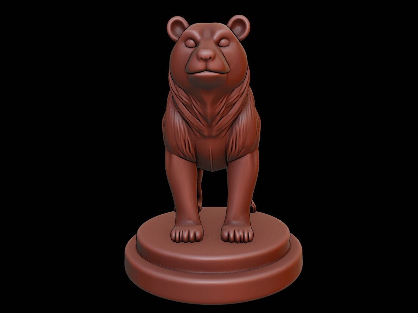 Bear Animal Figure Printable 3D print model_2
