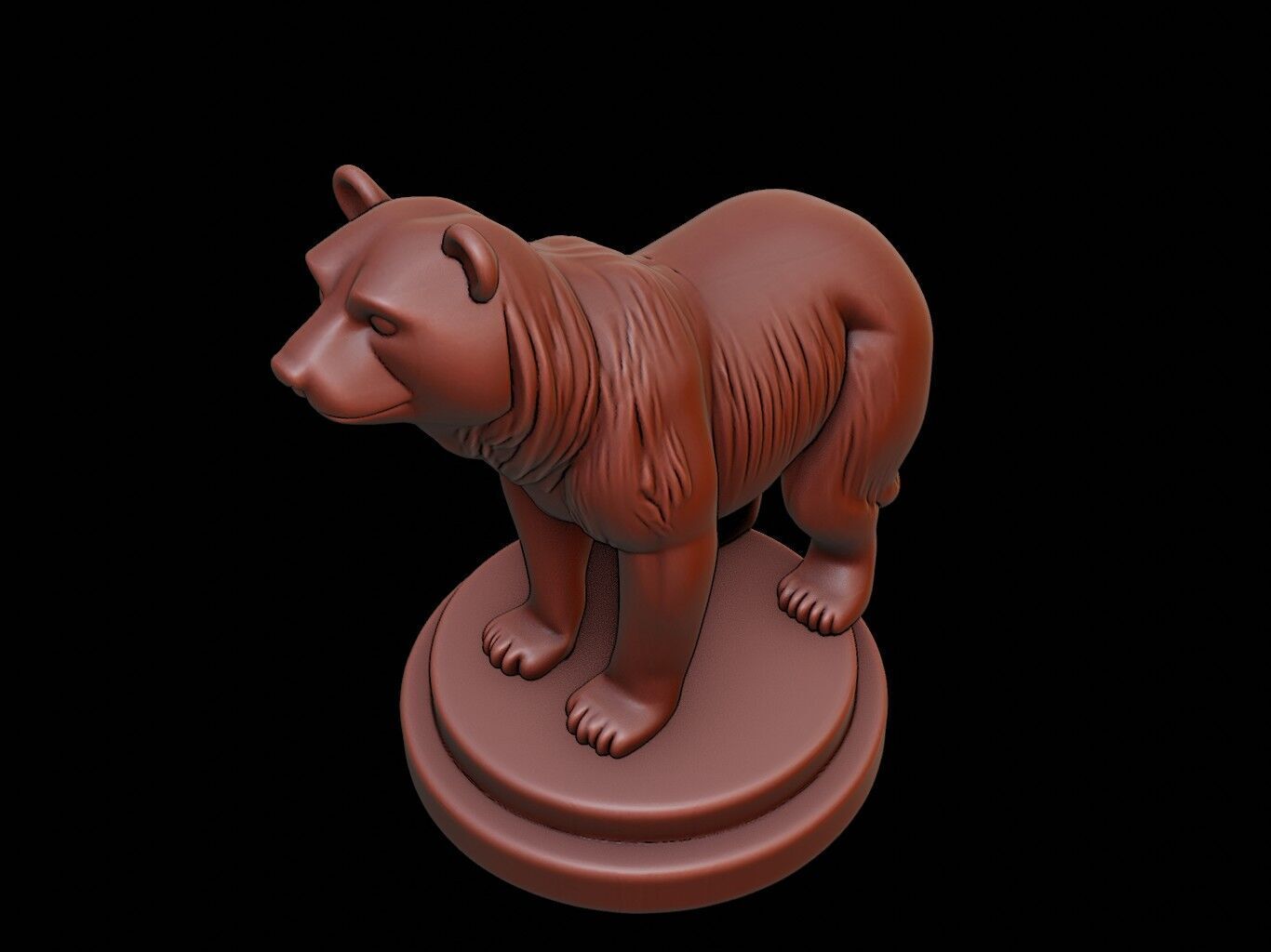 Bear Animal Figure Printable 3D print model_1