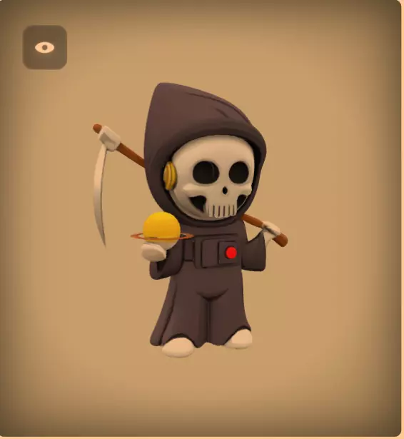 GRIM REAPER Low-poly 3D model_0