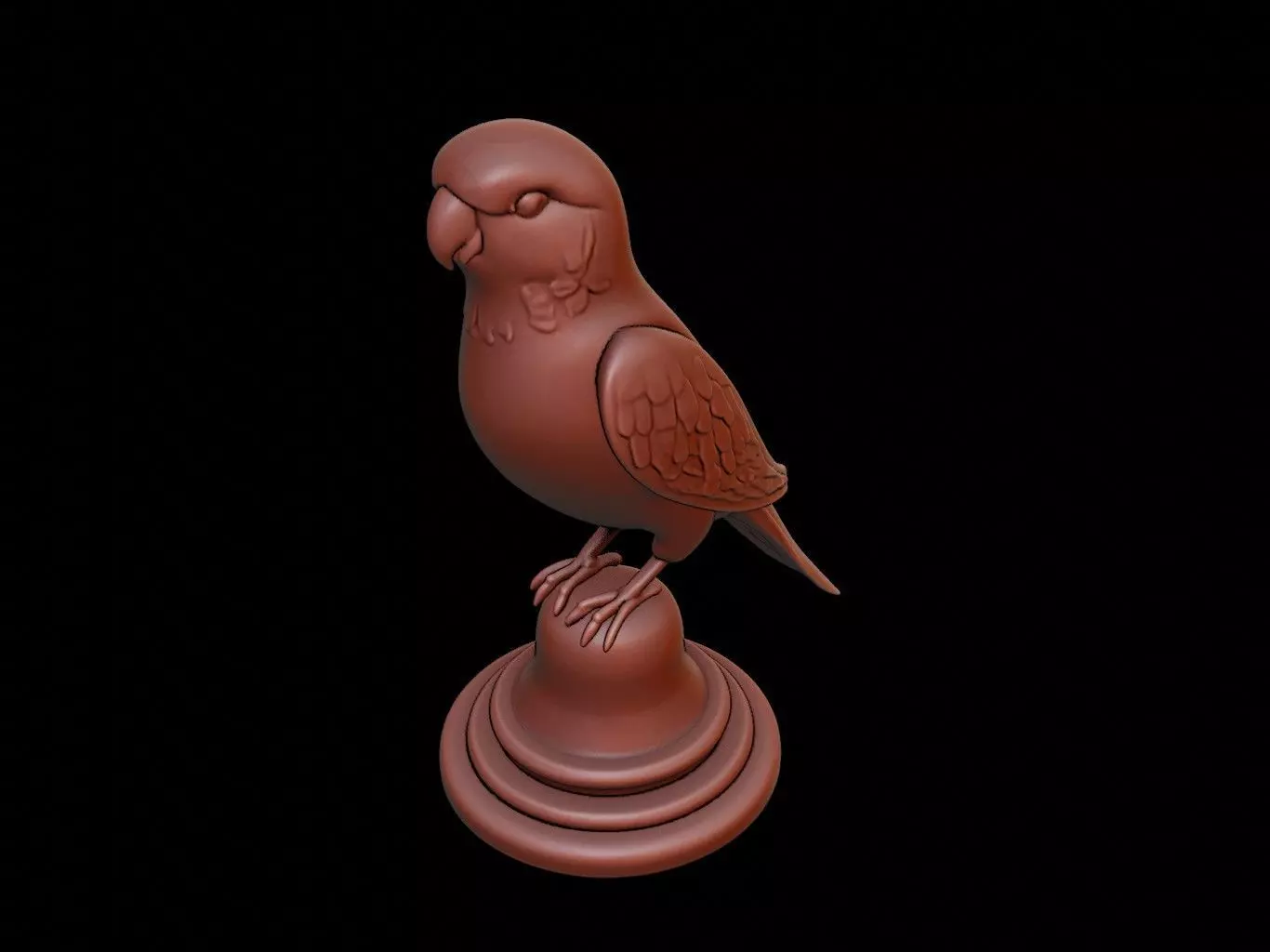 Budgerigar Animal Figure Printable 3D print model_0