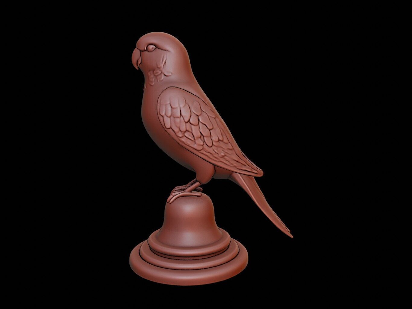 Budgerigar Animal Figure Printable 3D print model_2