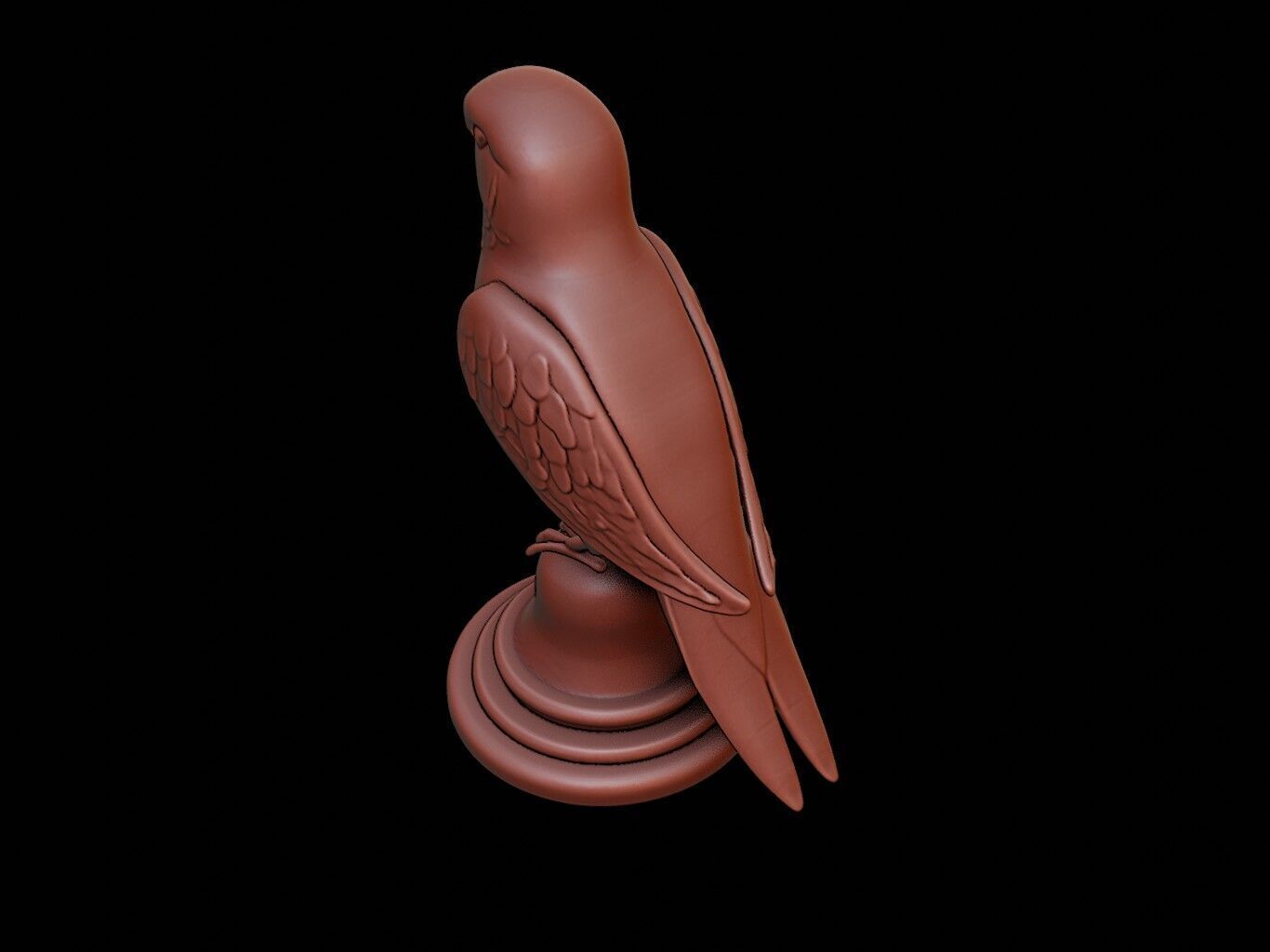 Budgerigar Animal Figure Printable 3D print model_1