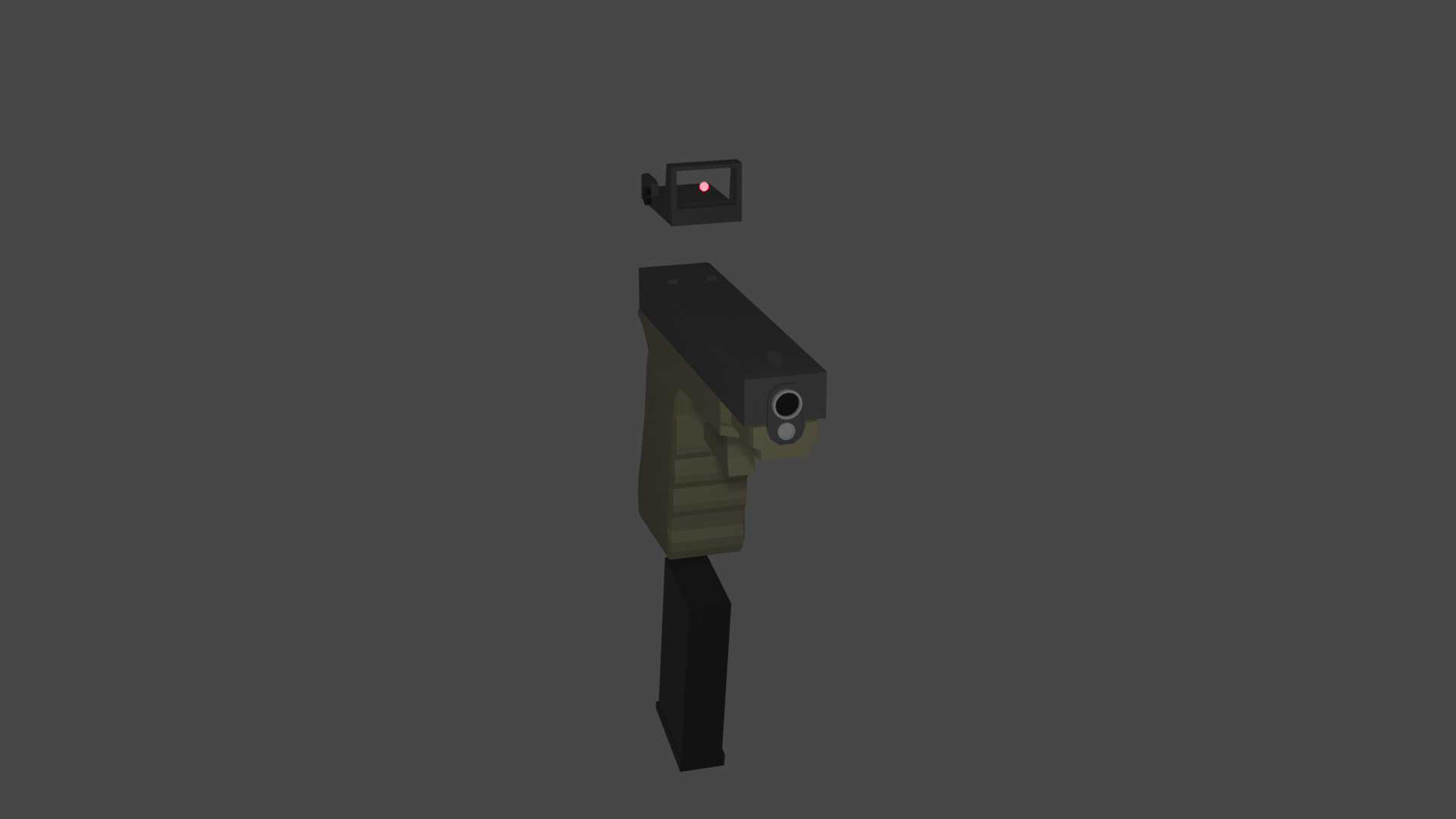 LOW-POLY GLOCKS 18 3D model_5