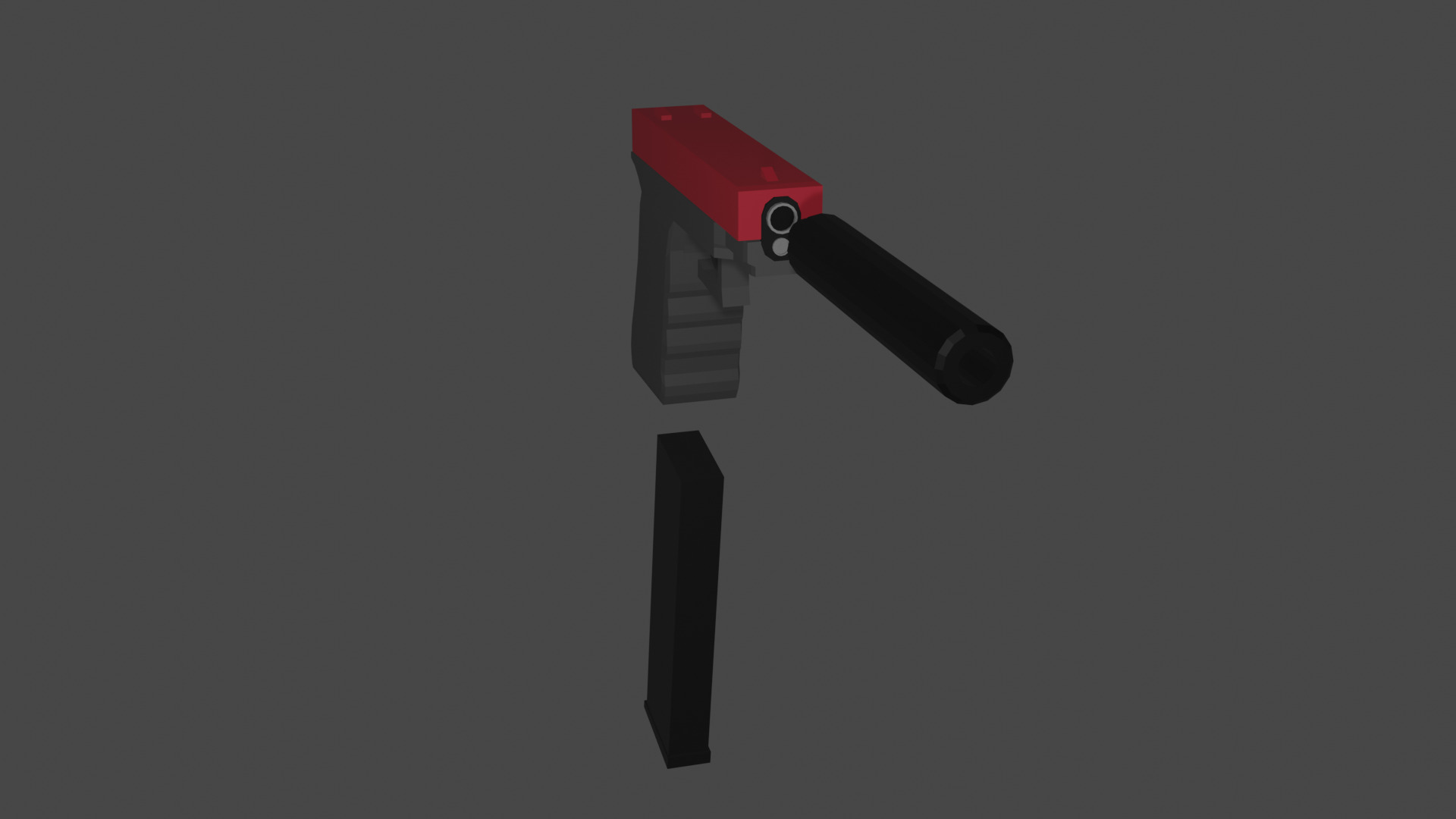 LOW-POLY GLOCKS 18 3D model_4