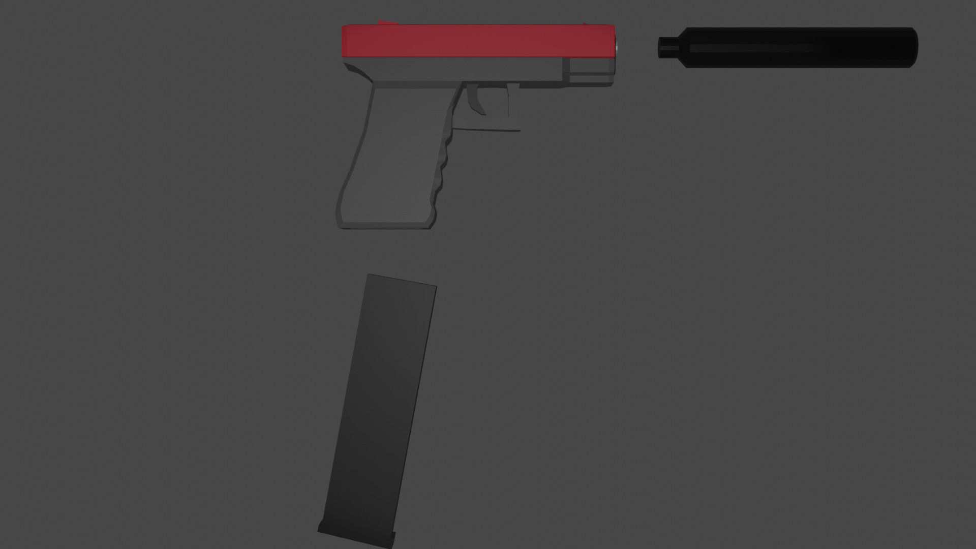 LOW-POLY GLOCKS 18 3D model_1