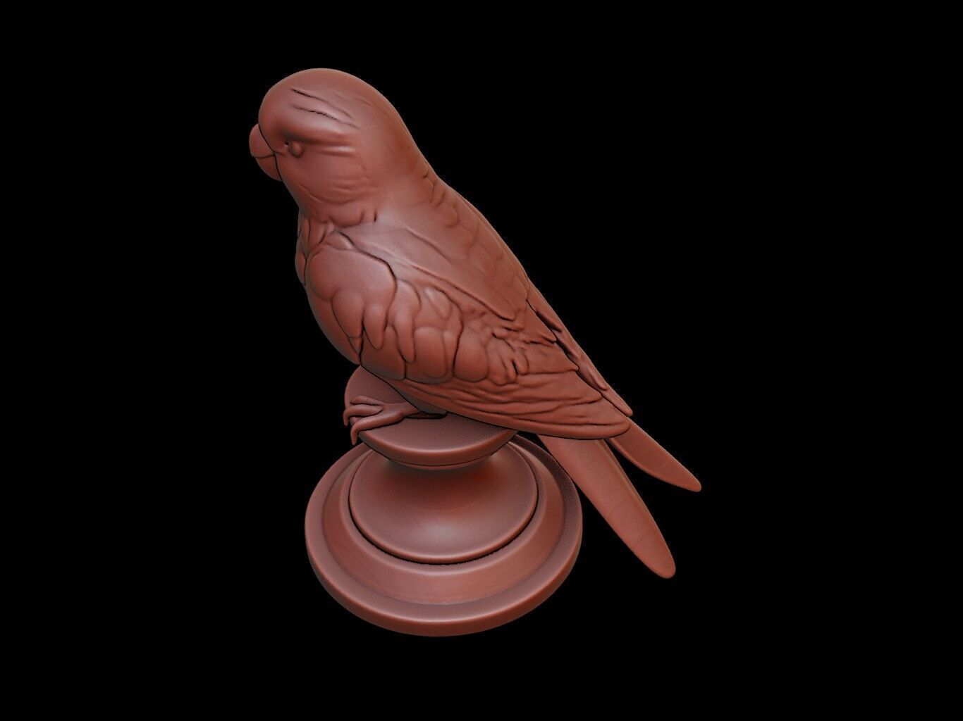 Budgerigar Animal Figure Printable 3D print model_1