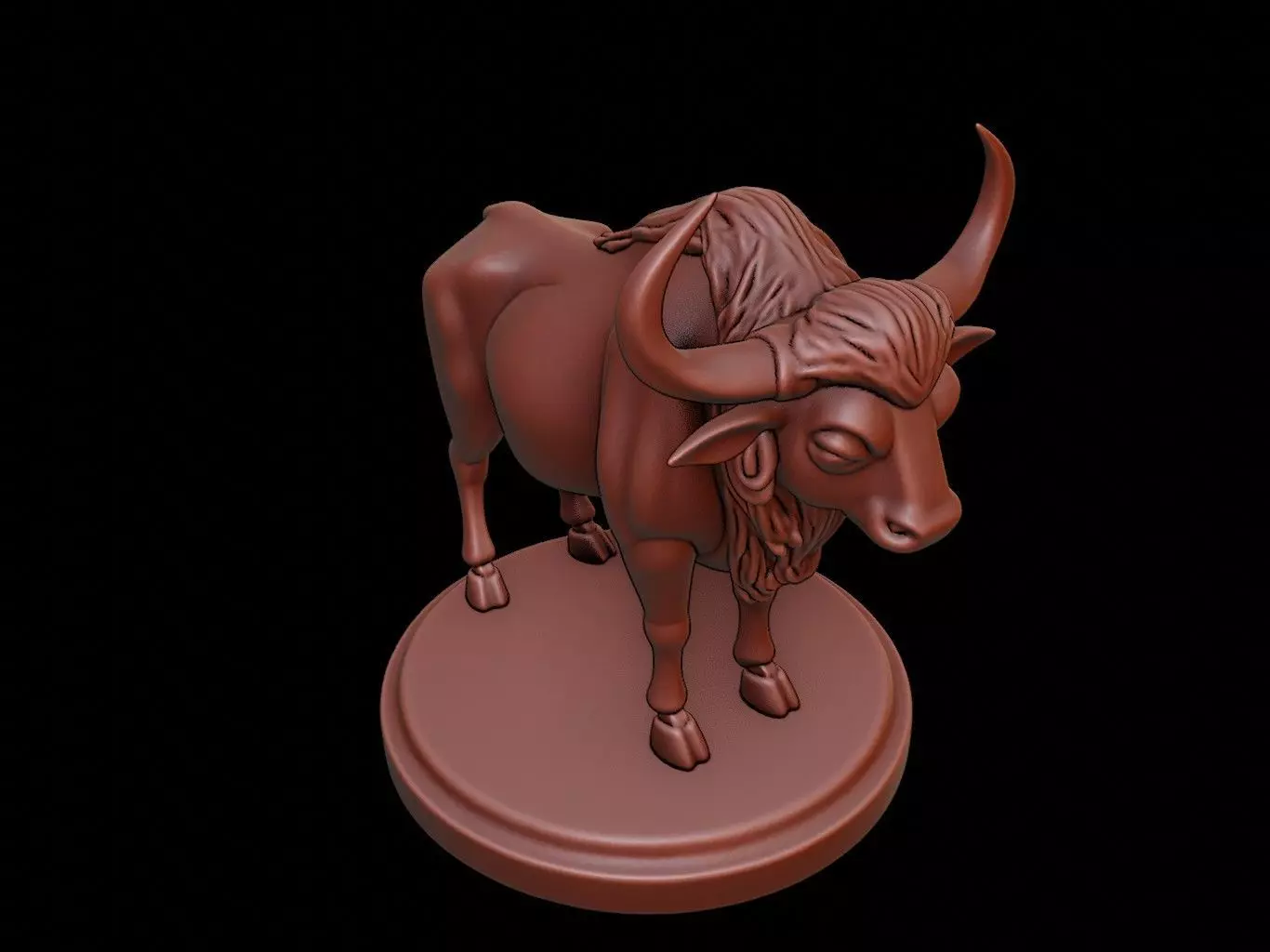 Buffalo Animal Figure Printable 3D print model_0