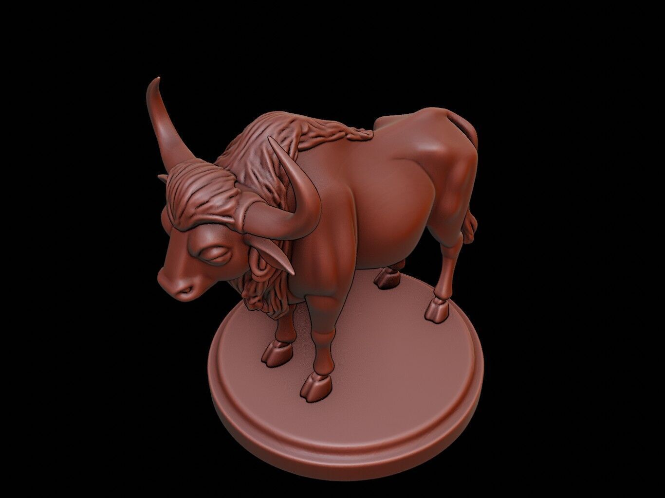 Buffalo Animal Figure Printable 3D print model_1