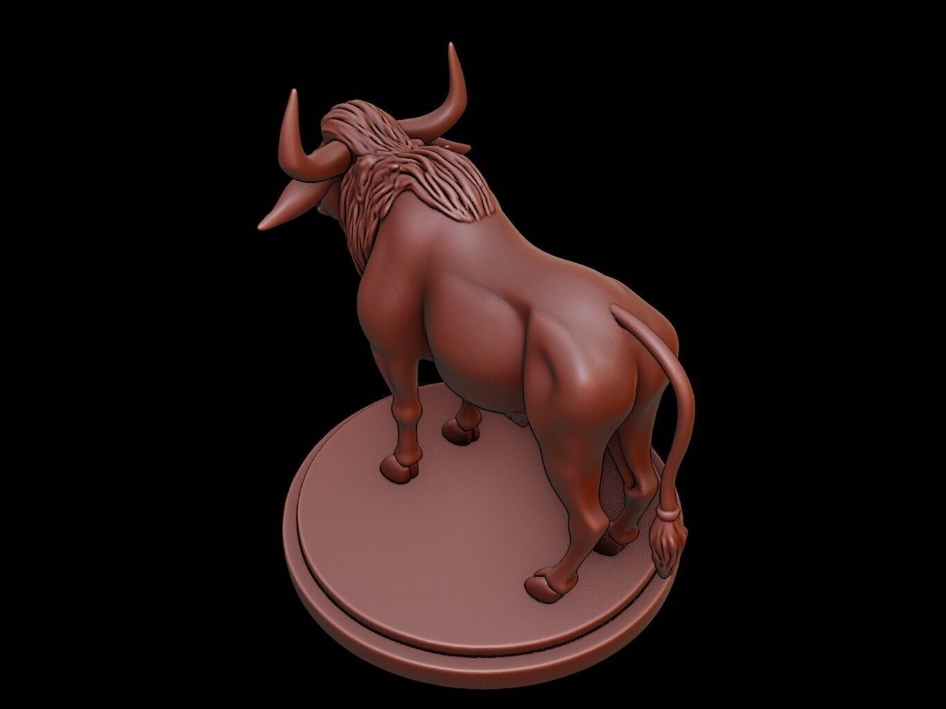 Buffalo Animal Figure Printable 3D print model_1