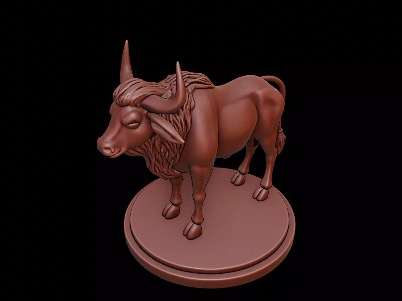 Buffalo Animal Figure Printable 3D print model_0