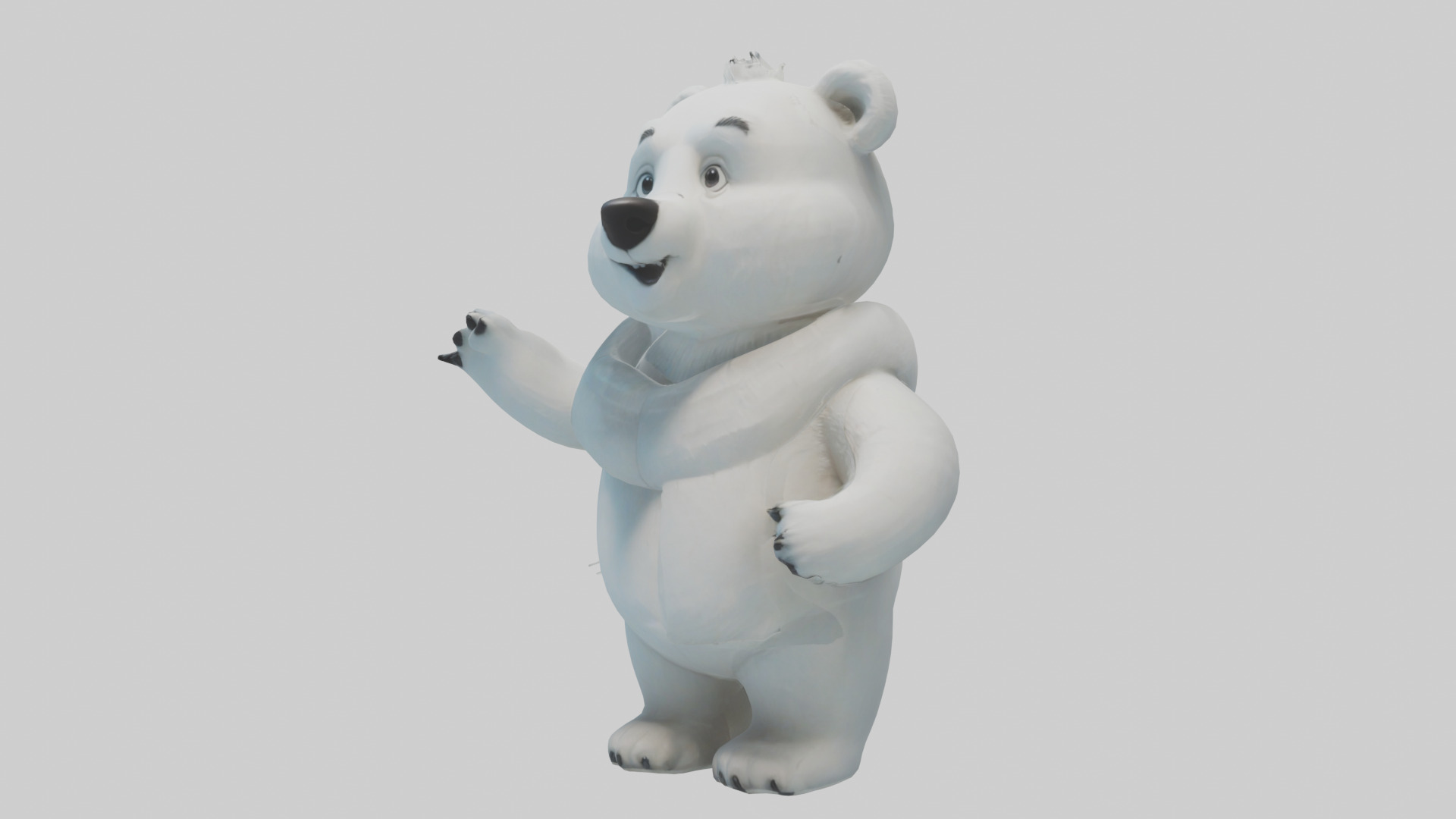 Cartoon Polar Bear model 3D model_10