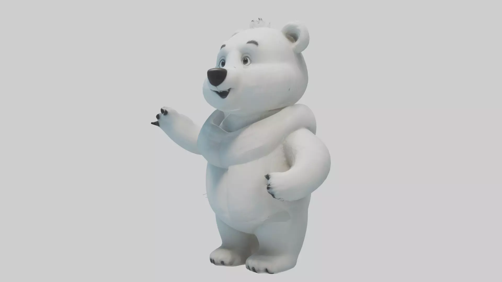 Cartoon Polar Bear model 3D model_0