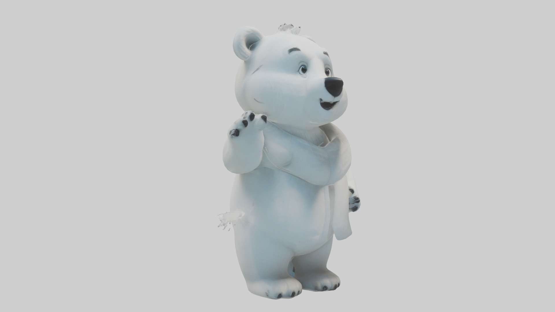 Cartoon Polar Bear model 3D model_1