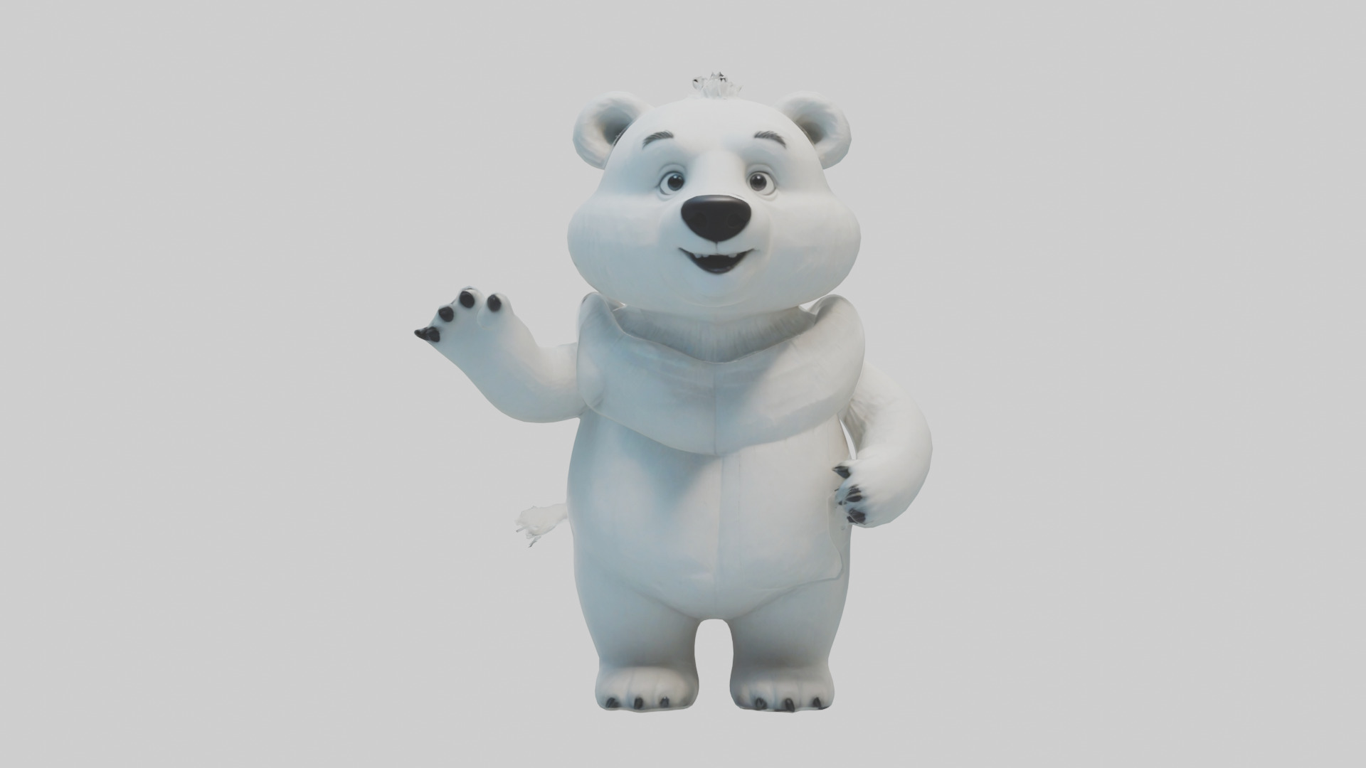 Cartoon Polar Bear model 3D model_9
